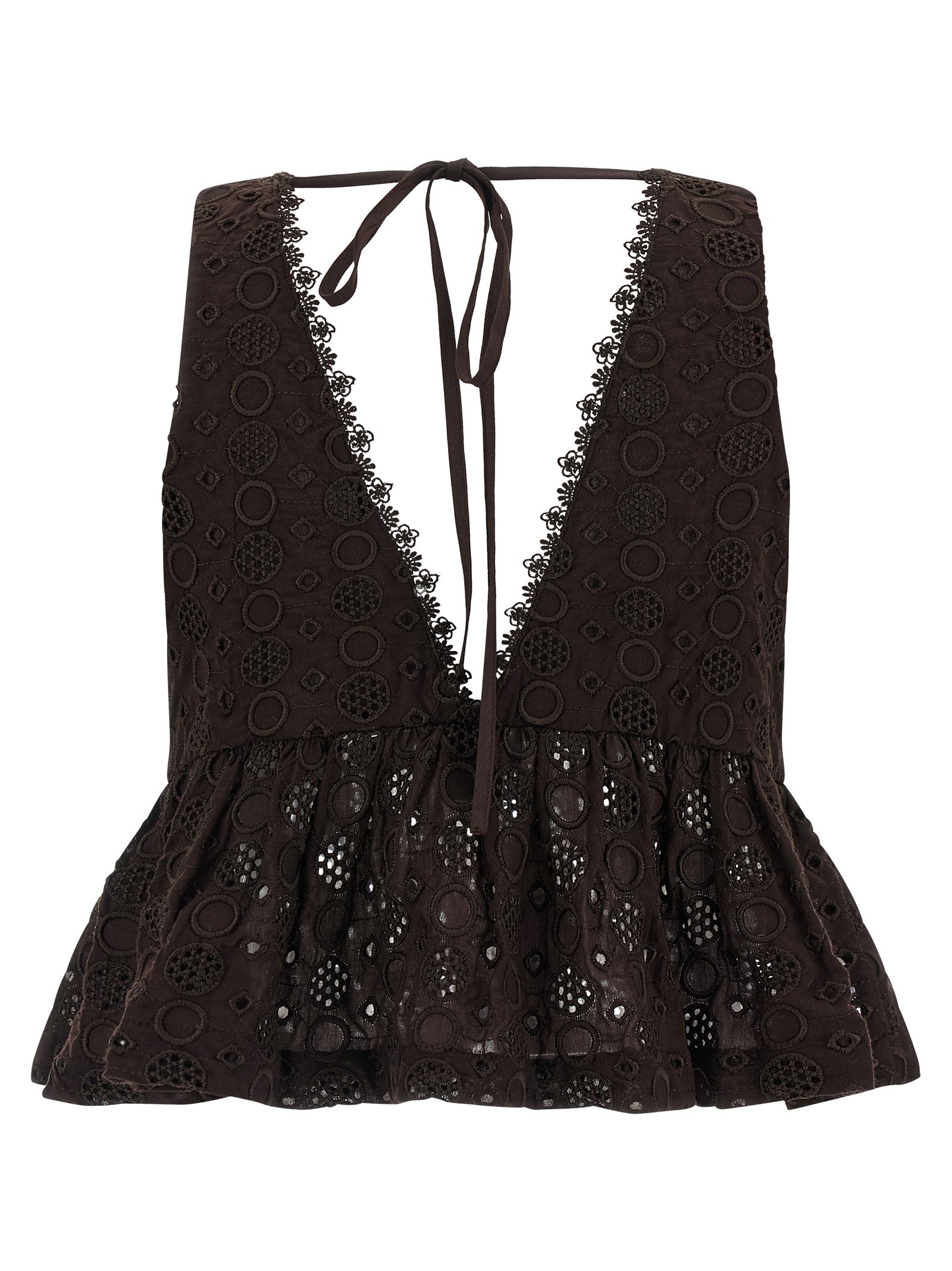 Brown Cotton Blouse