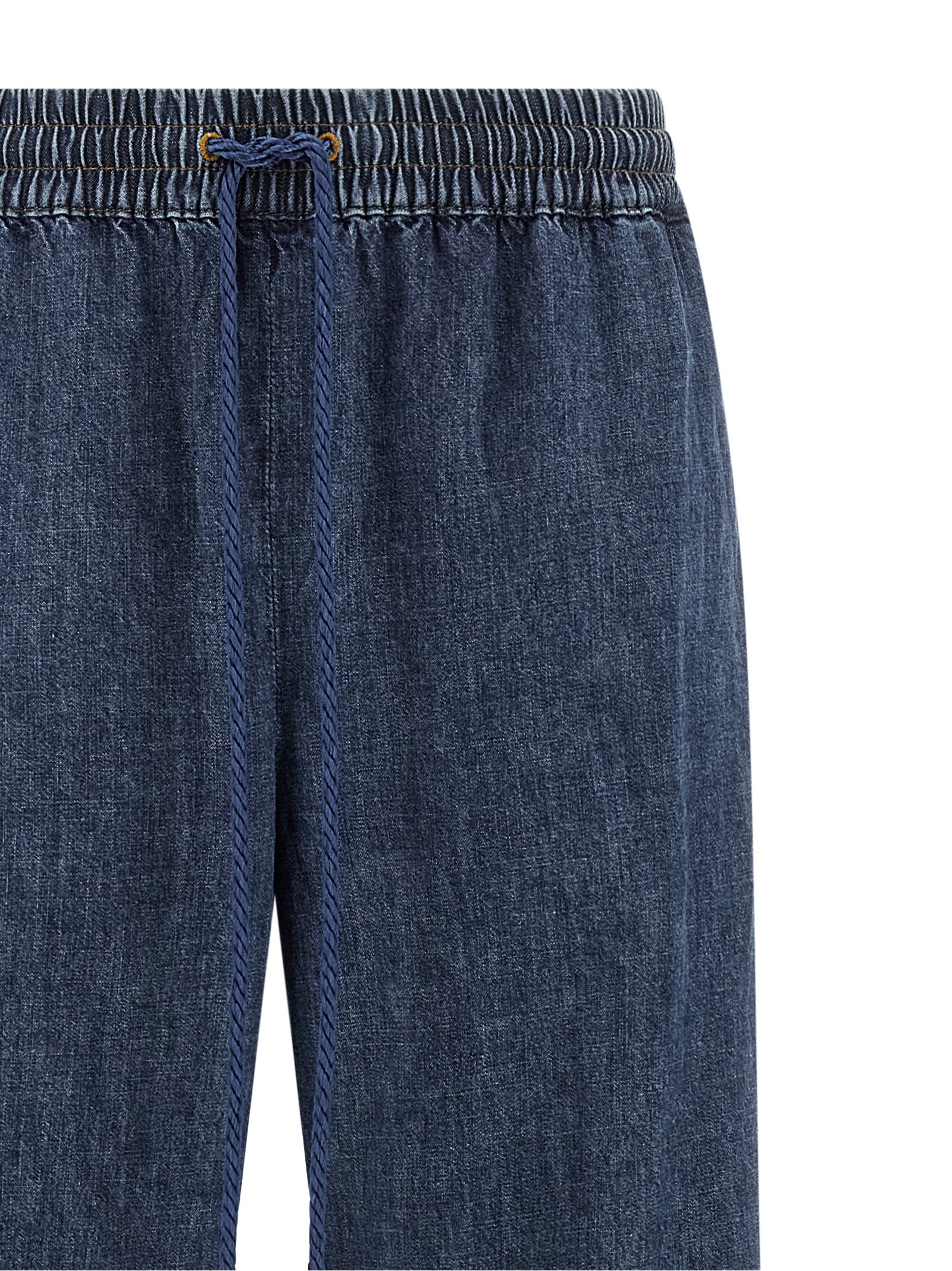 Blue Cotton Flared Jeans