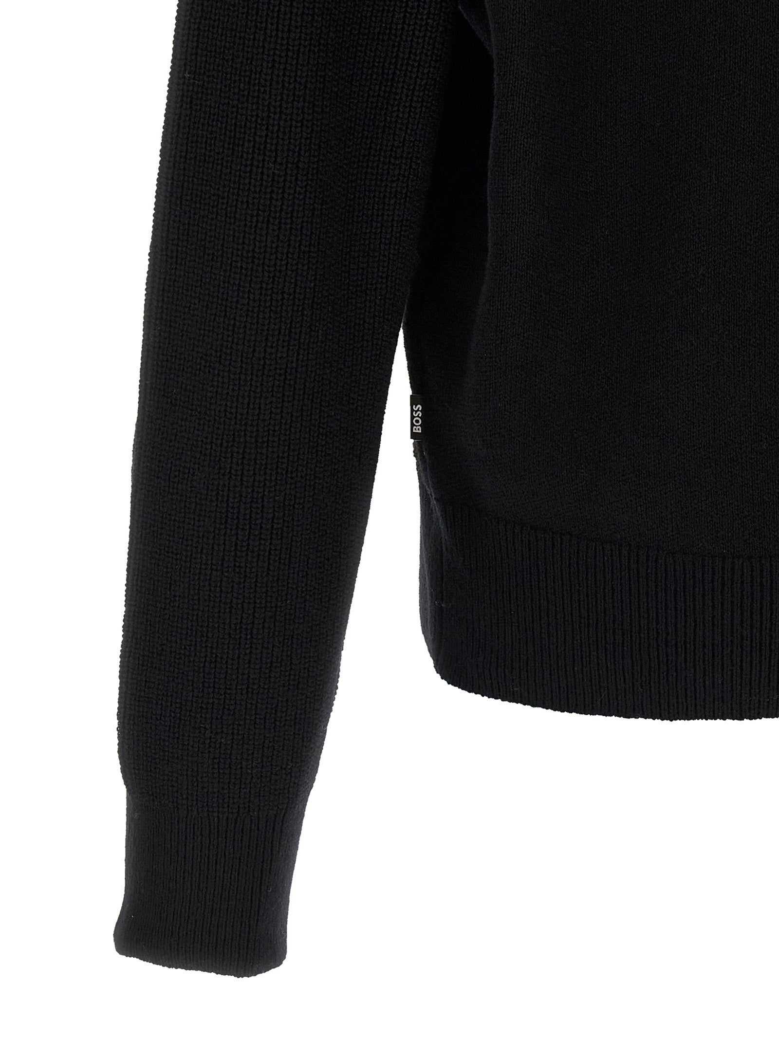 Black Virgin Wool Cardigan