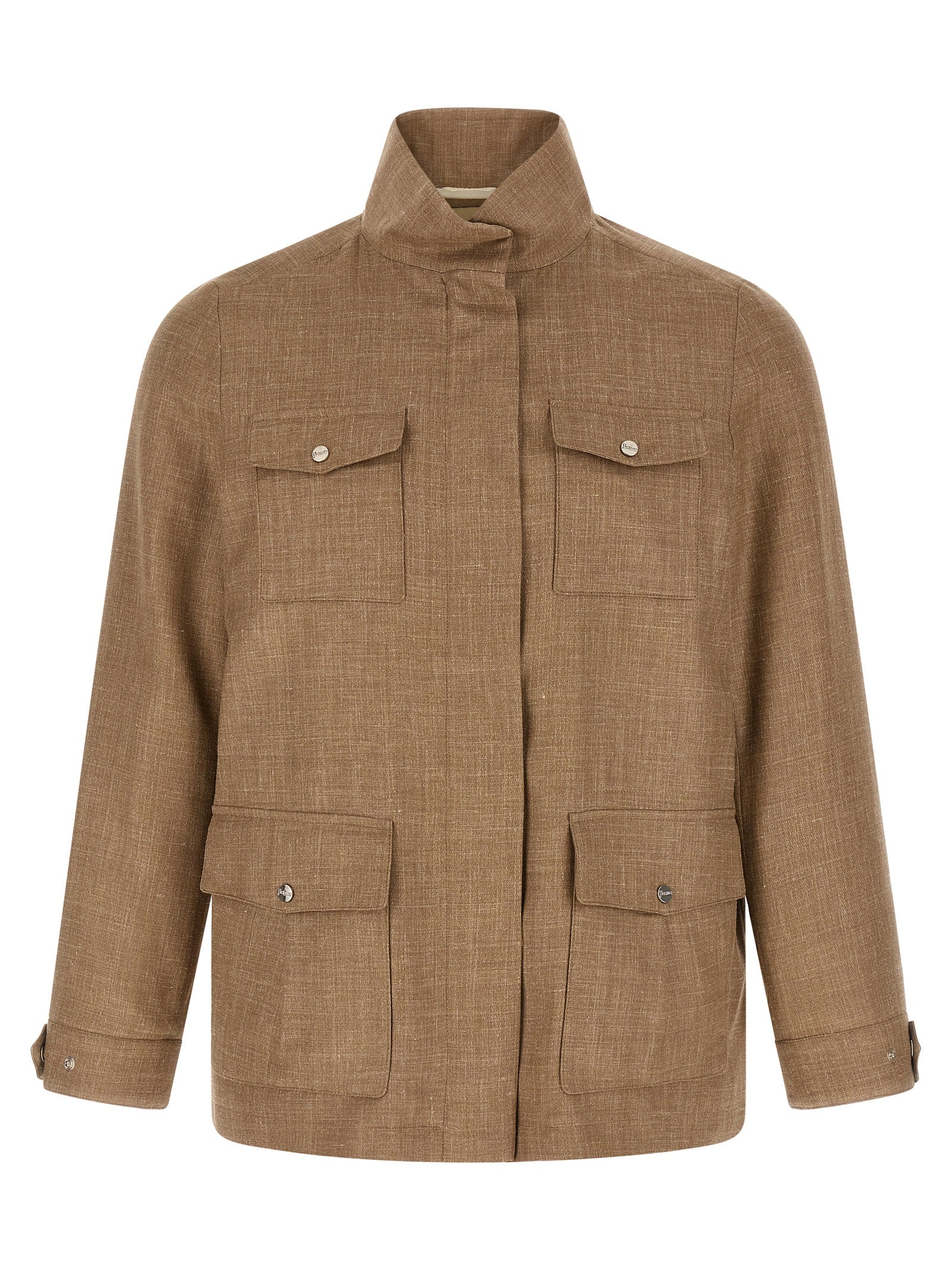 Beige Wool Full-Length Jacket