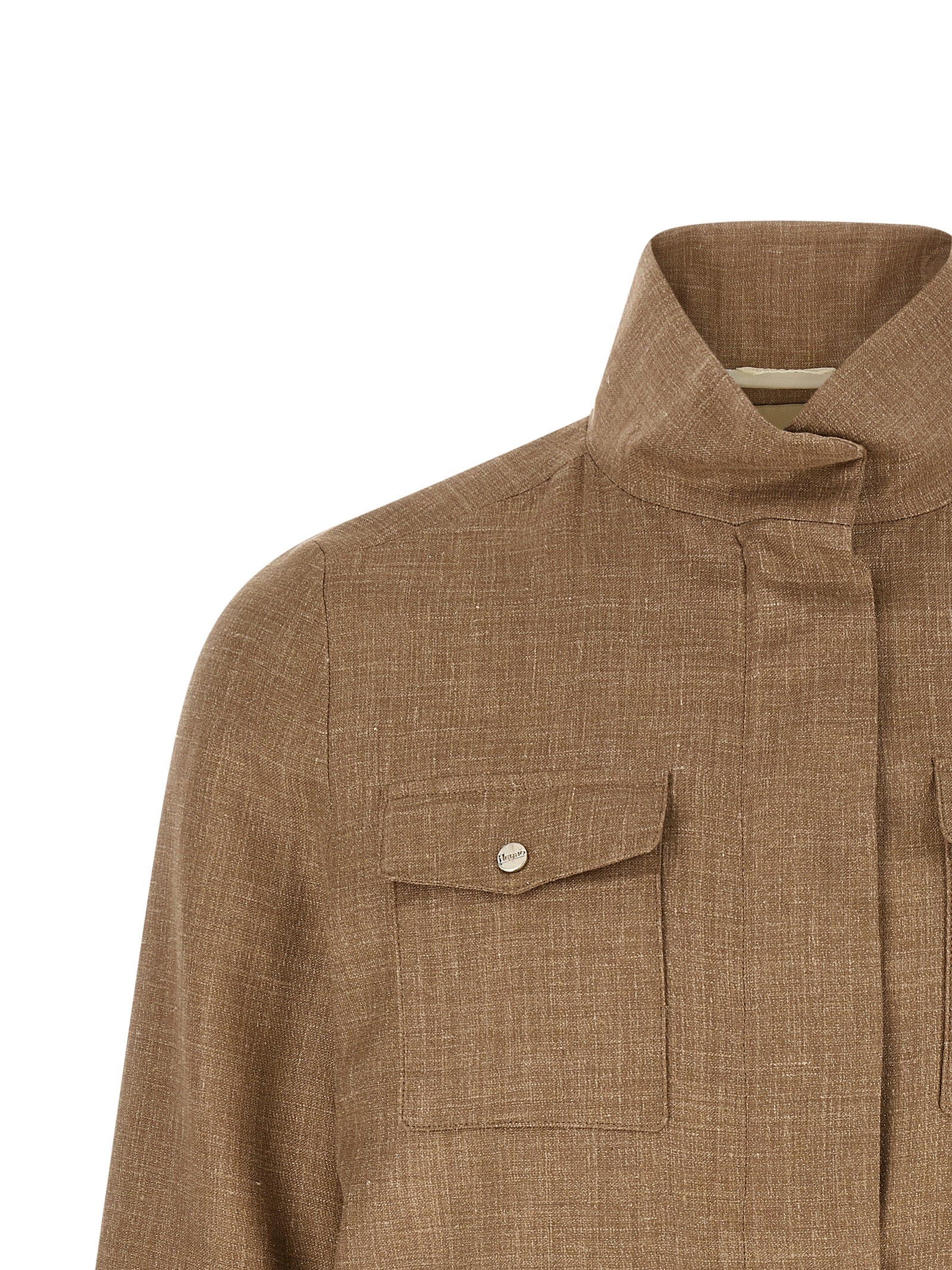 Beige Wool Full-Length Jacket