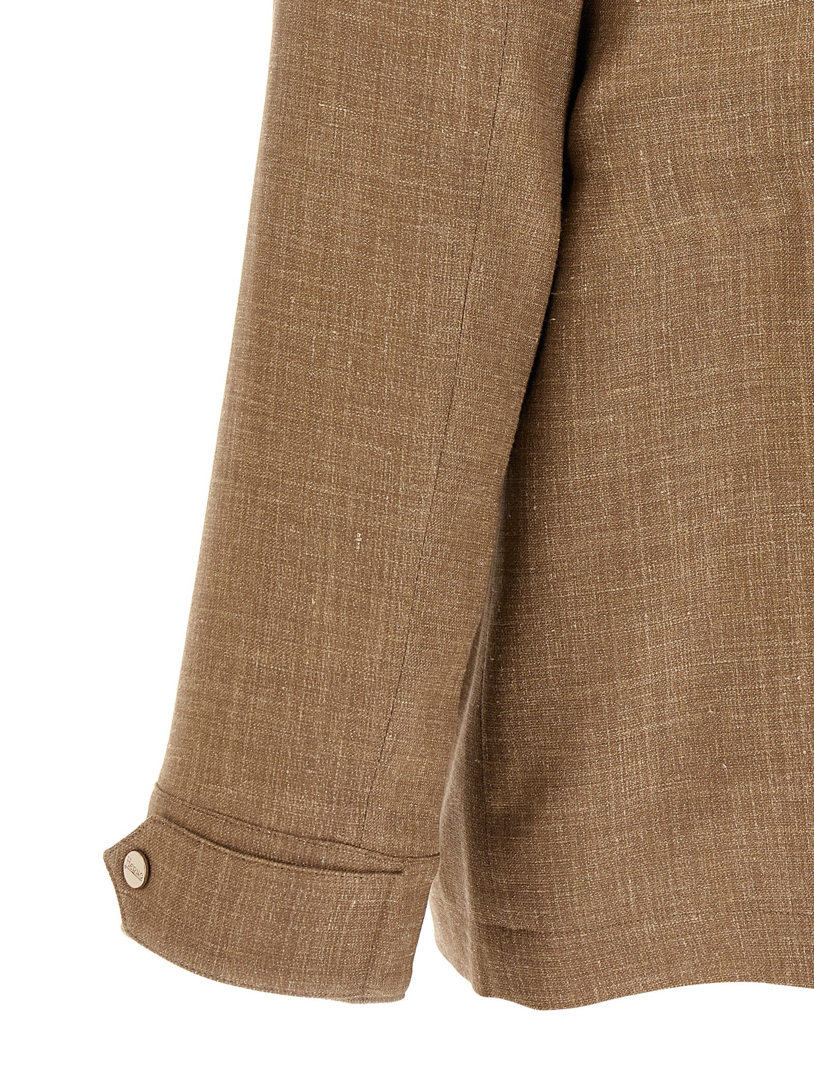 Beige Wool Full-Length Jacket