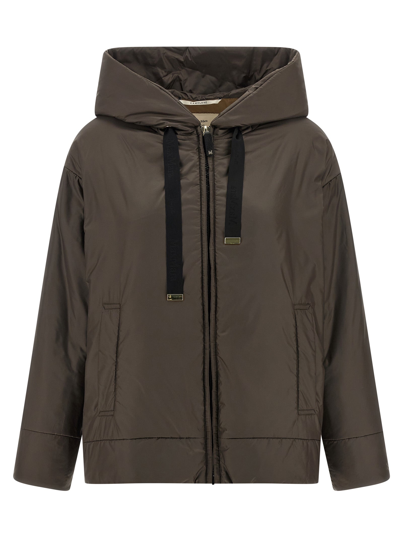 Brown Polyester Shell Jacket