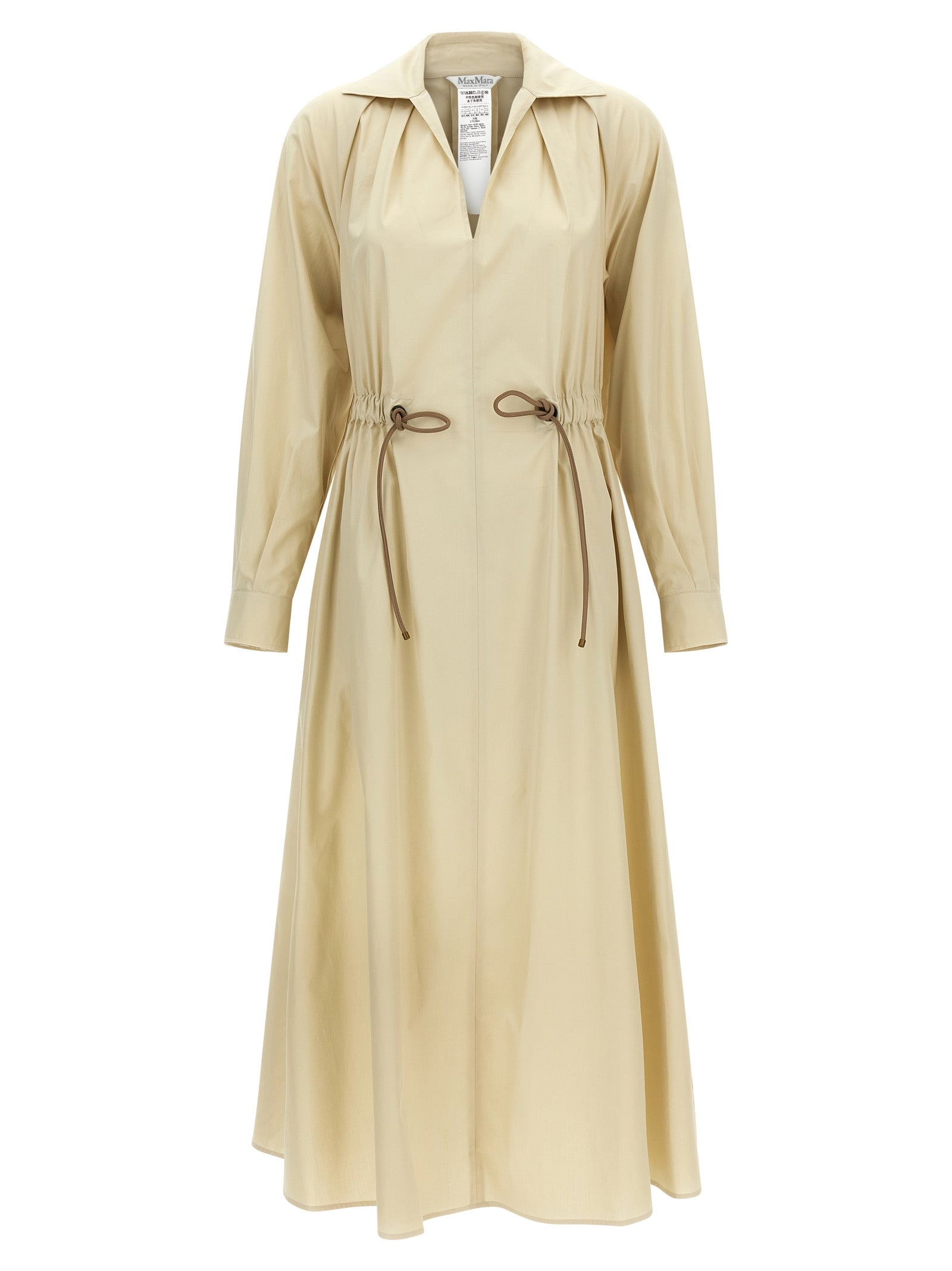 Beige Cotton Long Dress