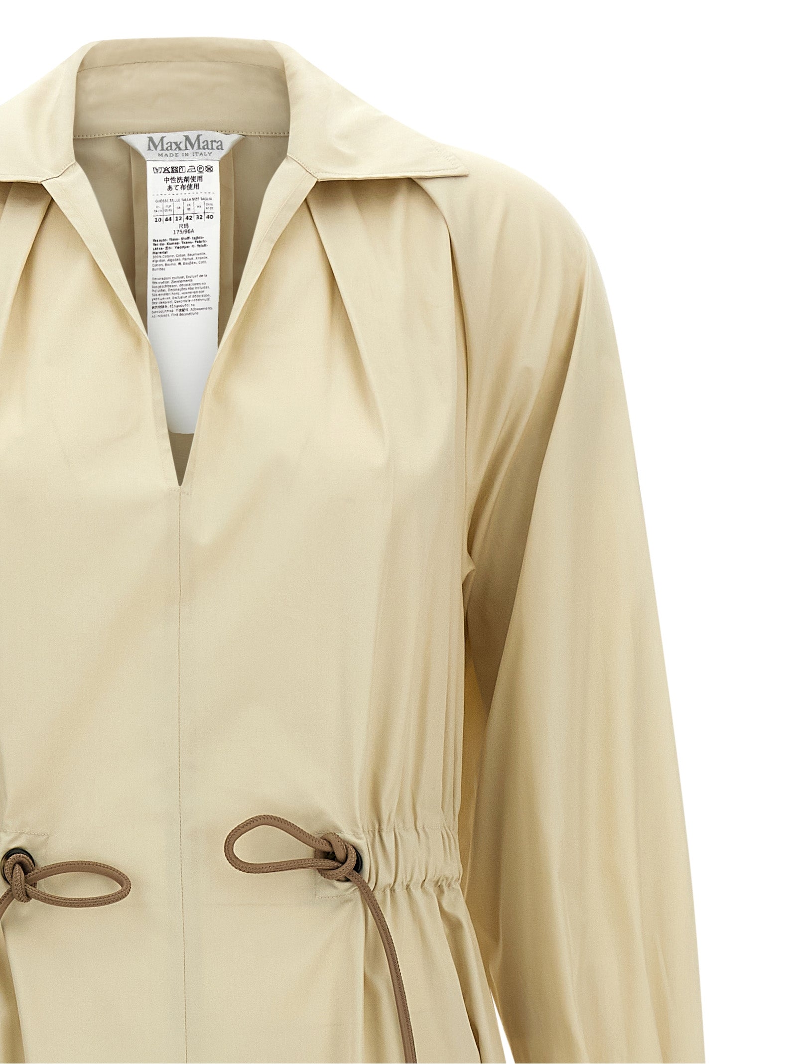 Beige Cotton Long Dress