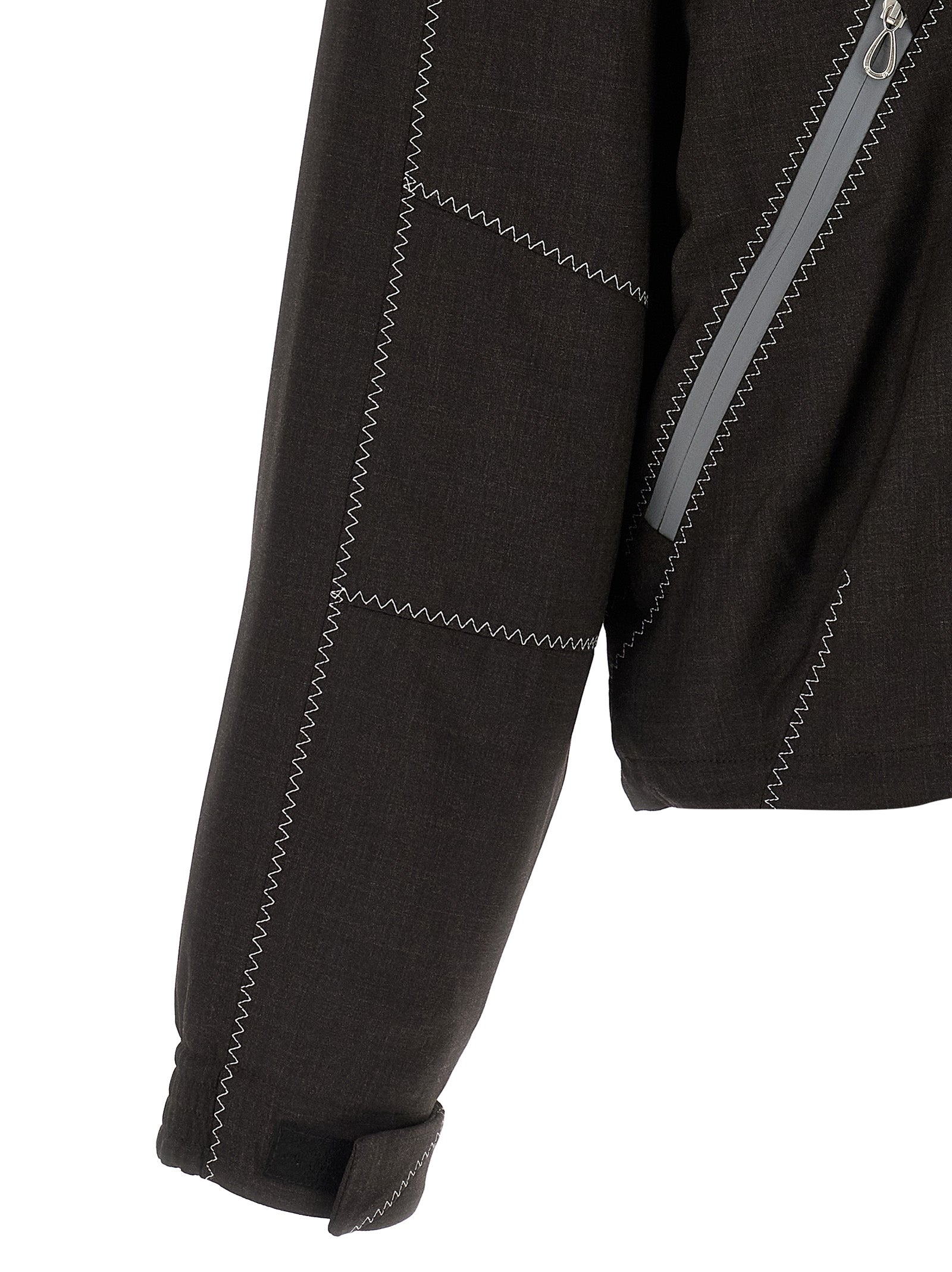 Brown Virgin Wool Full-Length Jacket