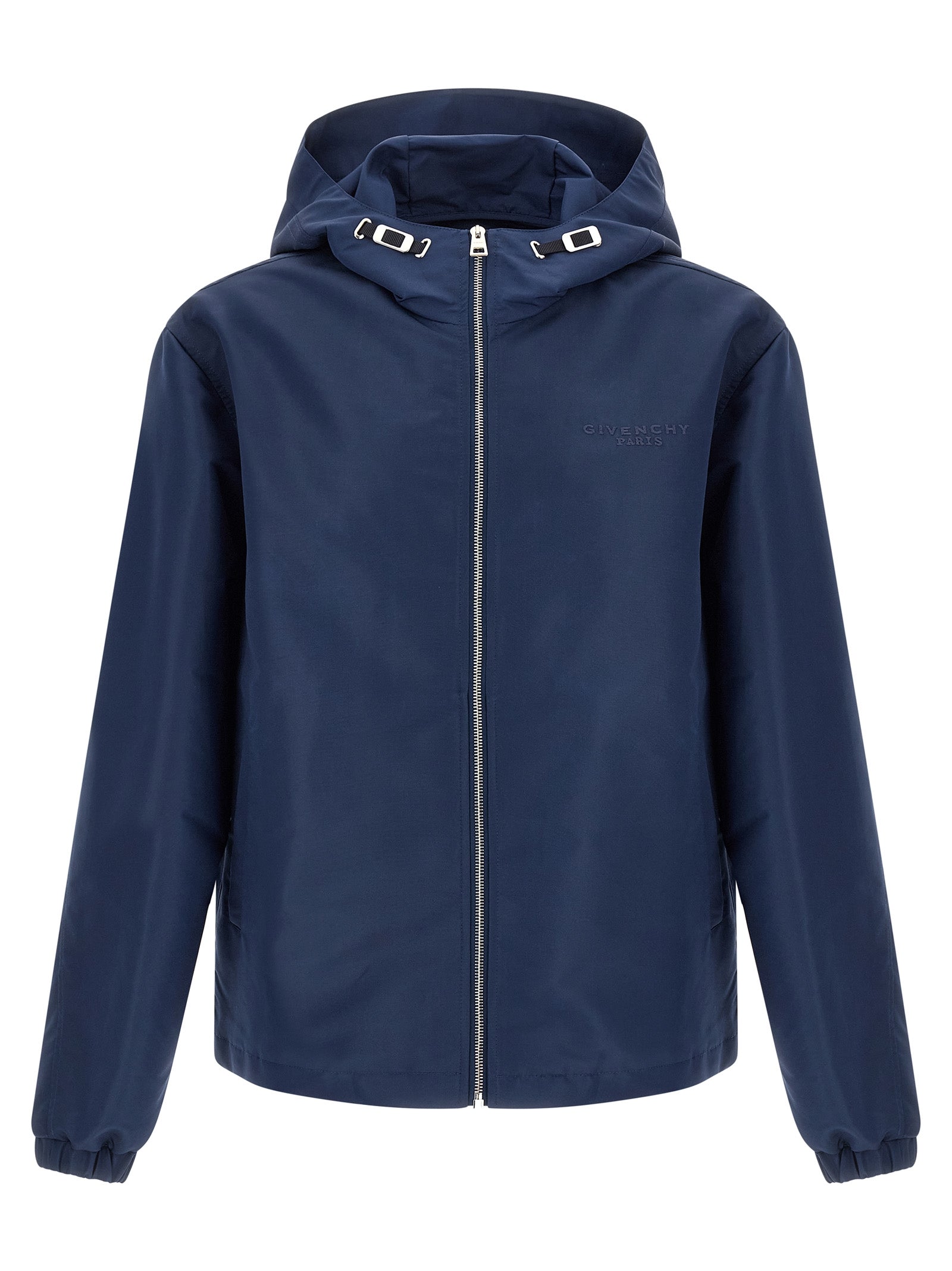 Blue Polyester Shell Jacket