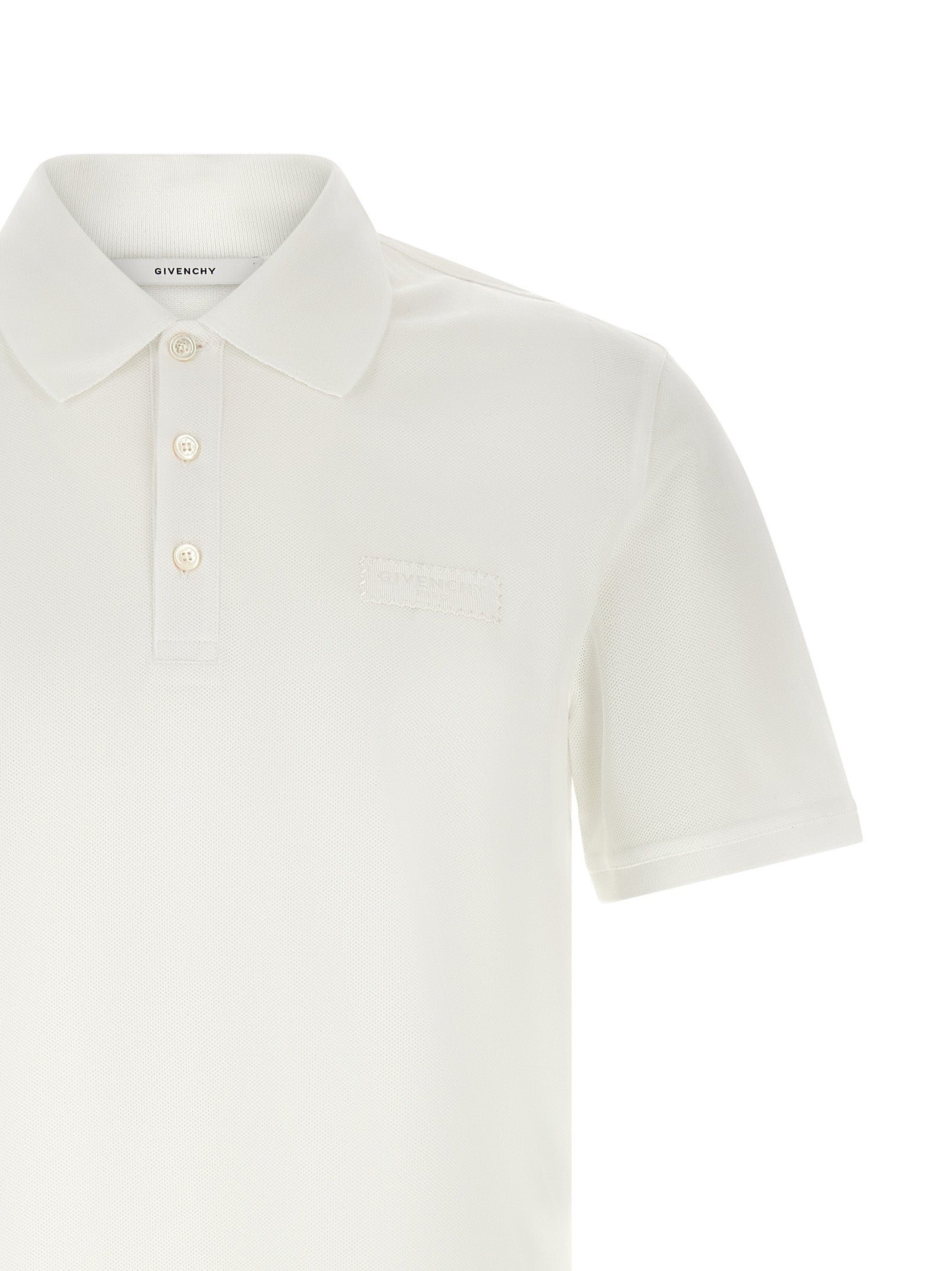 White Cotton Polo Shirt