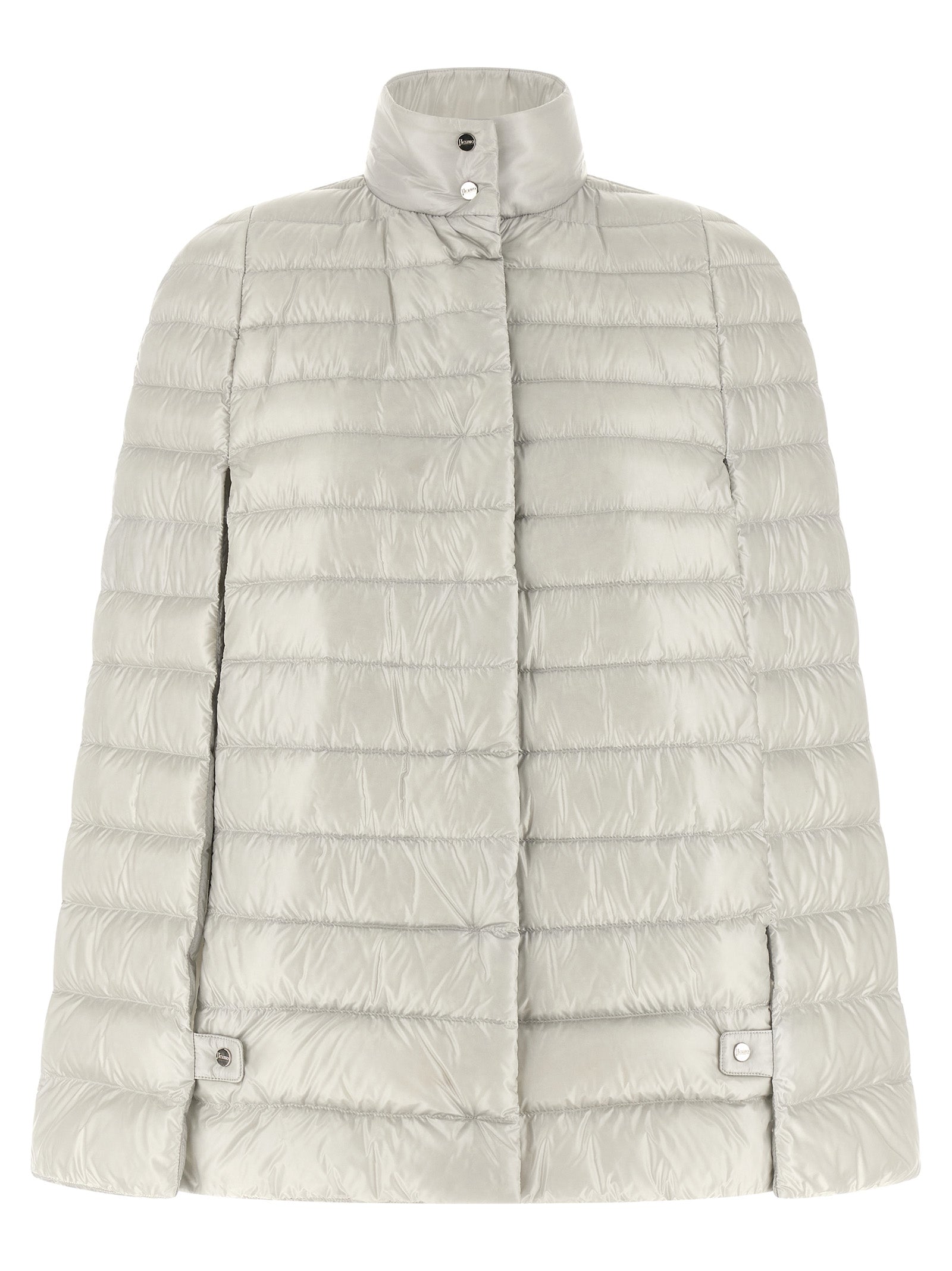 Gray Polyamide Full-Length Jacket