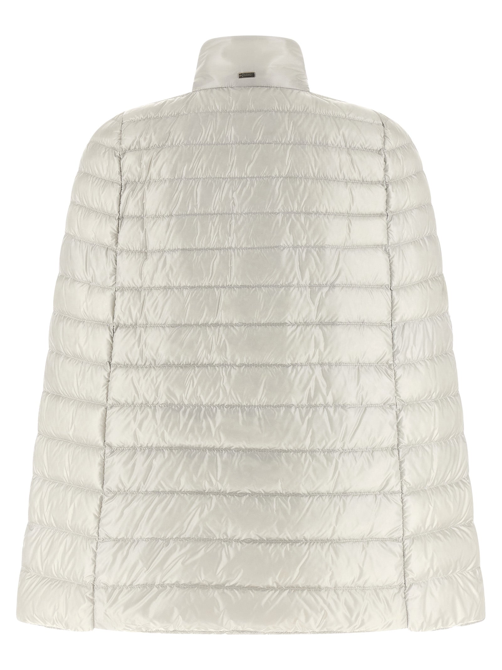 Gray Polyamide Full-Length Jacket
