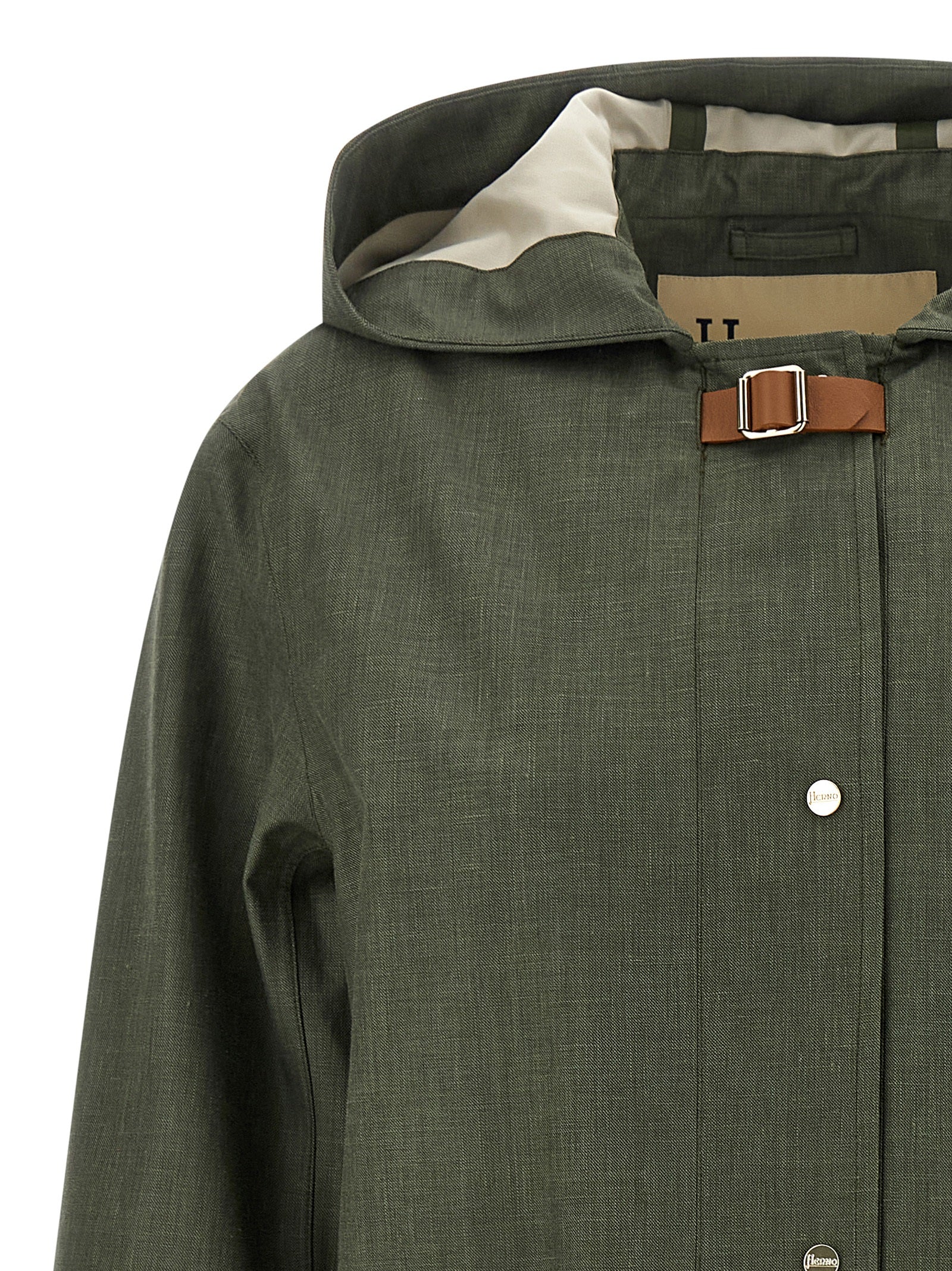 Bicolor Linen Coat