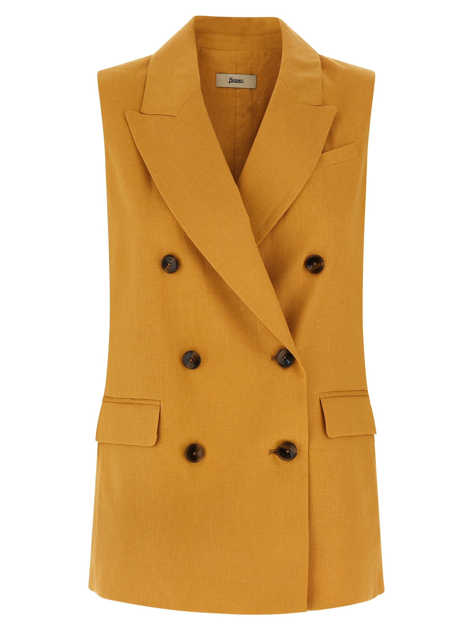 Multicolor Linen Sleeveless Jacket