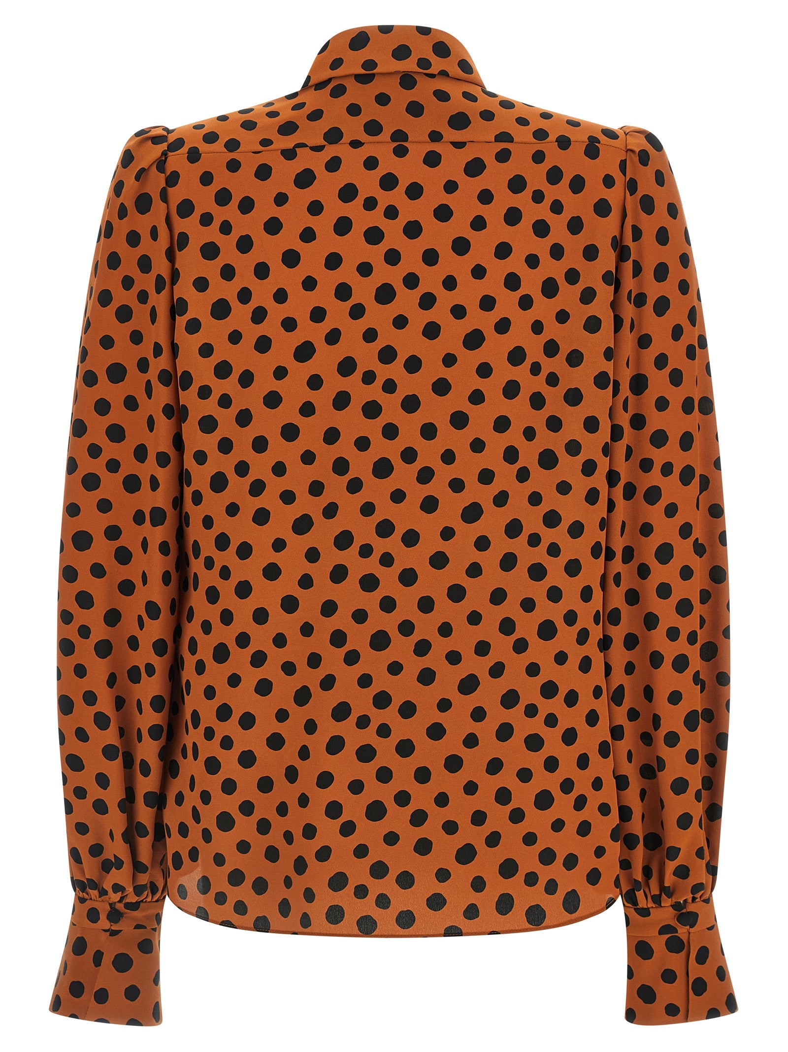 Orange Silk Blouse