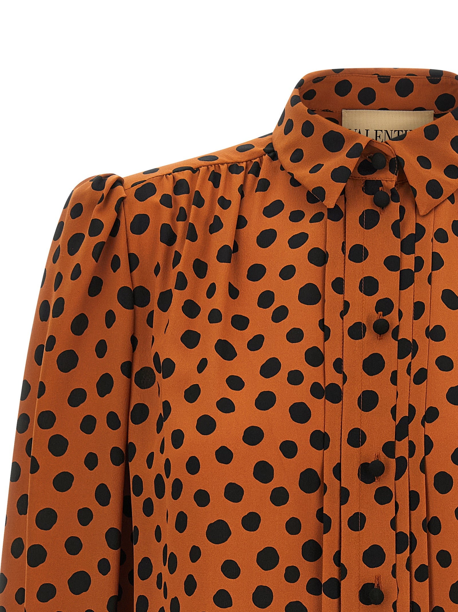 Orange Silk Blouse