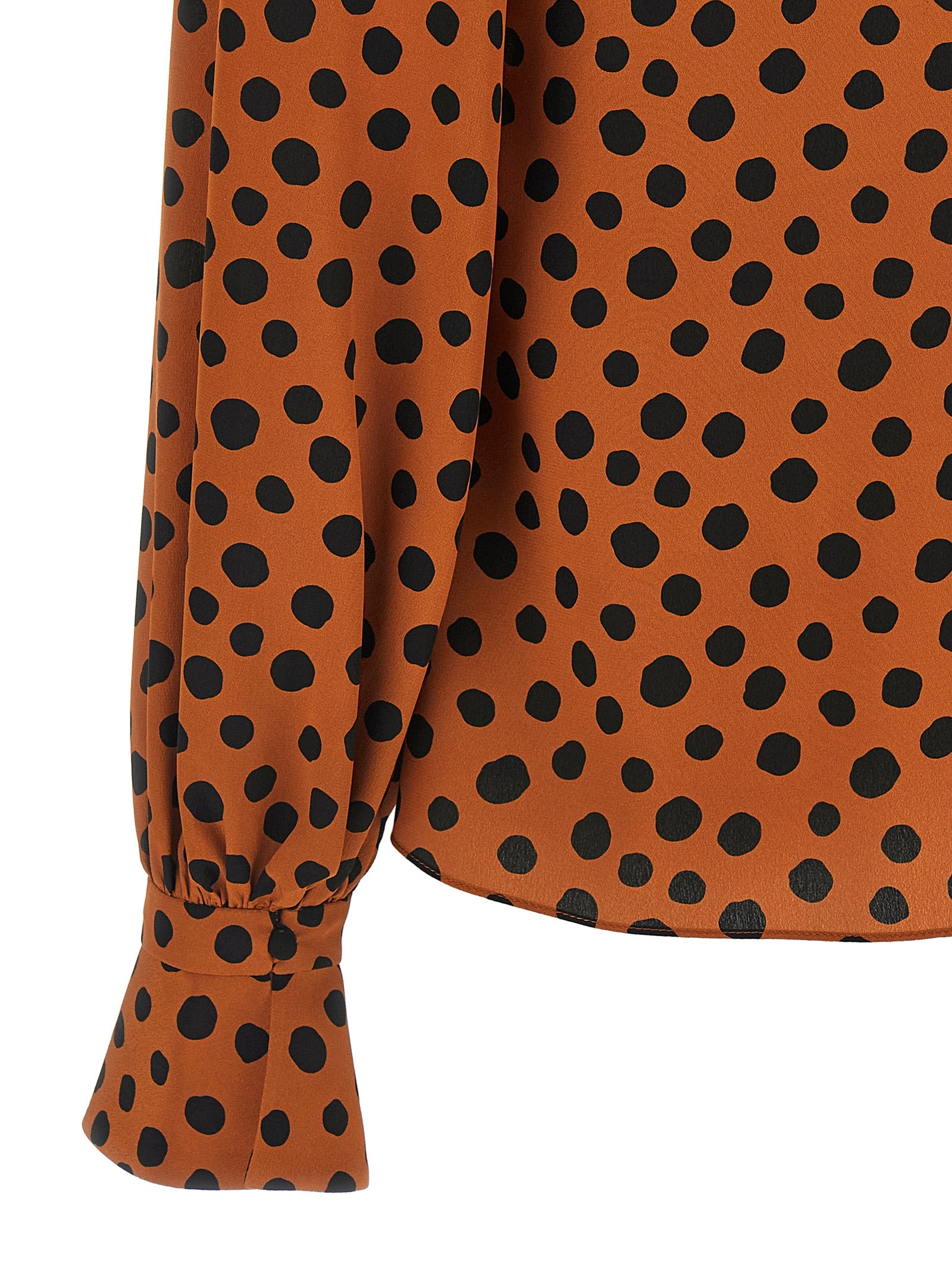 Orange Silk Blouse