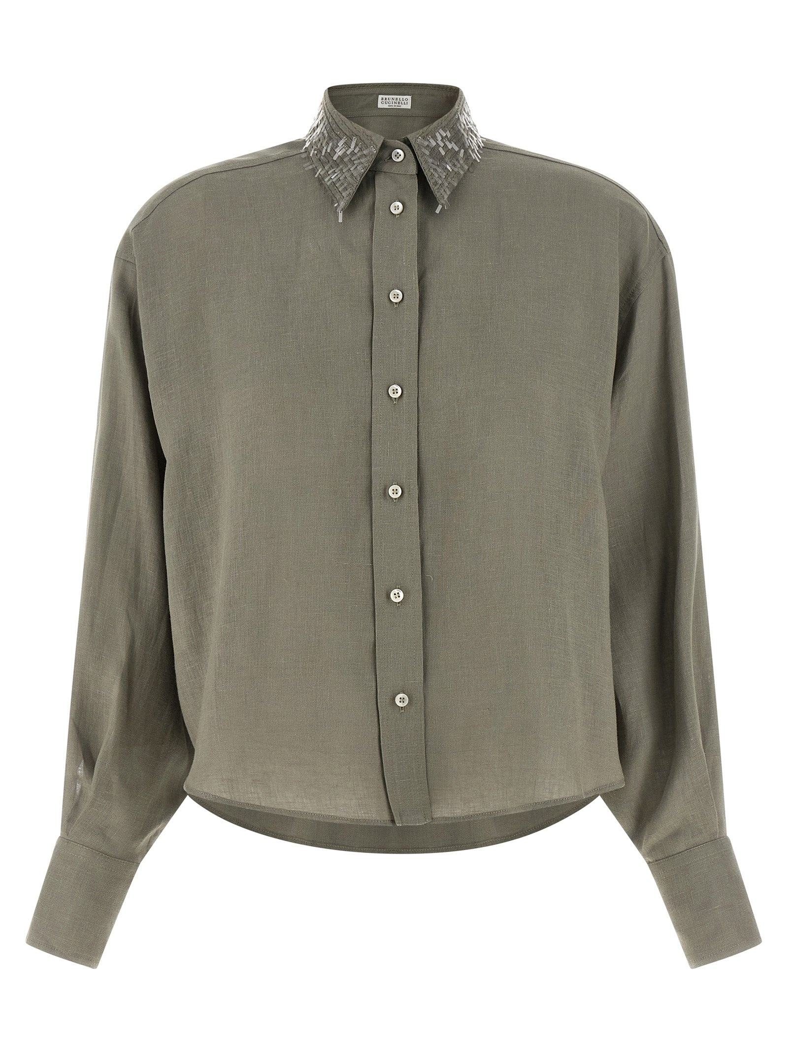 Bicolor Linen Blouse