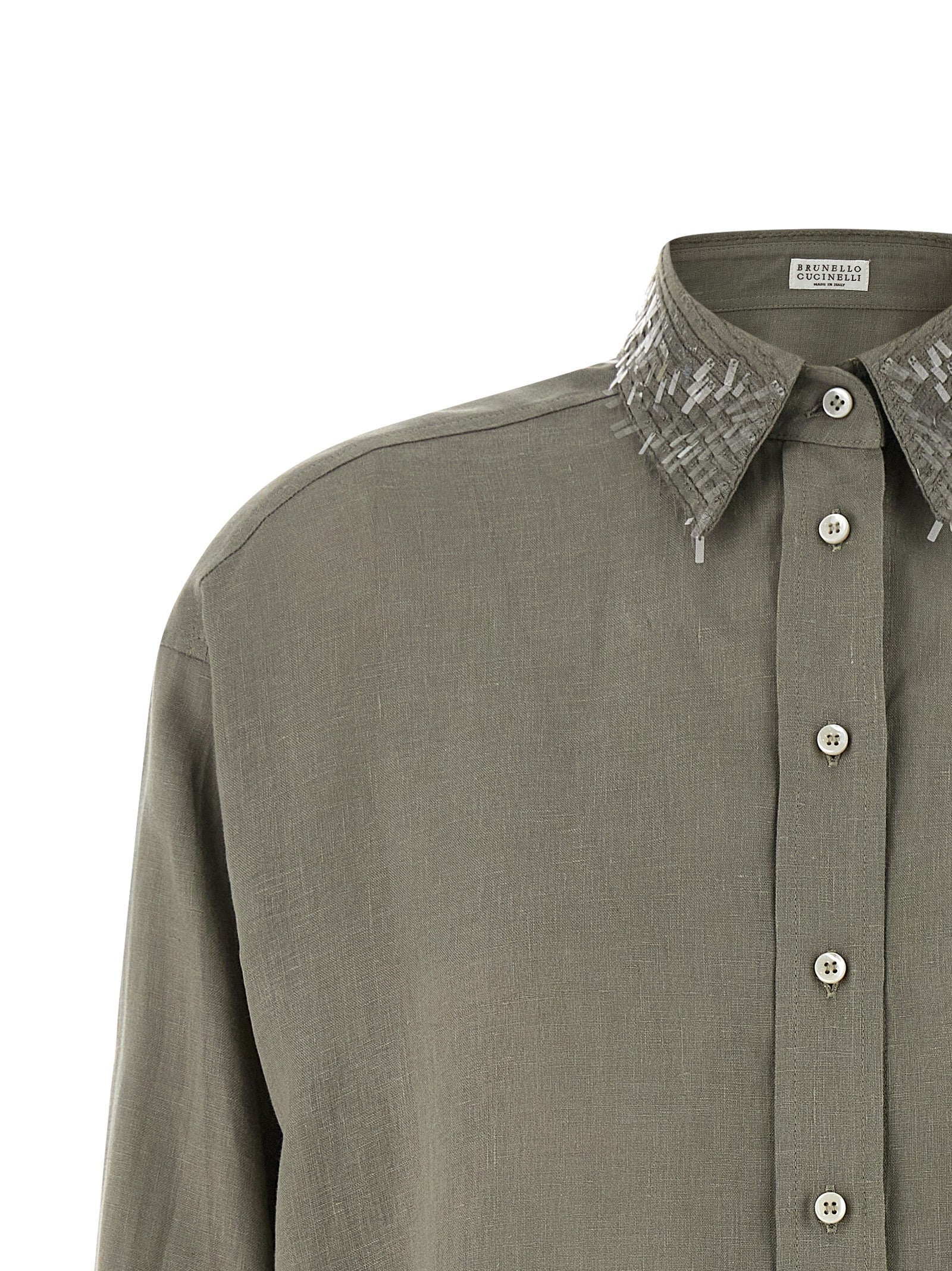 Bicolor Linen Blouse