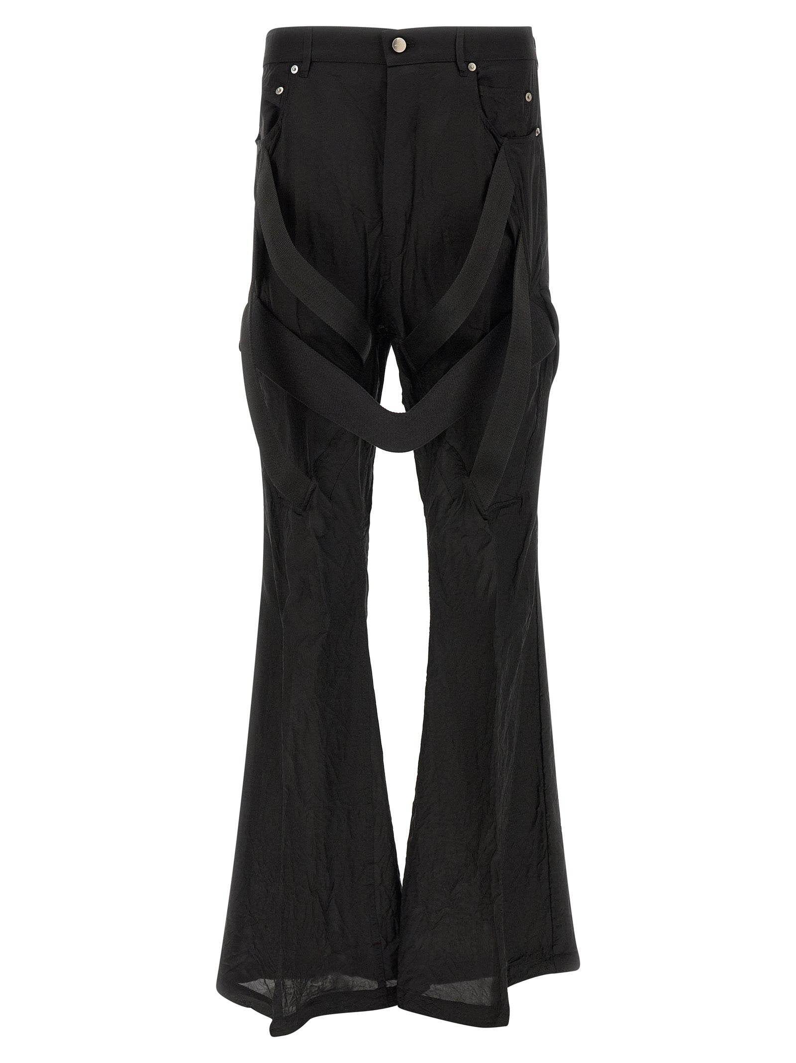 Black Copper Flared Pants