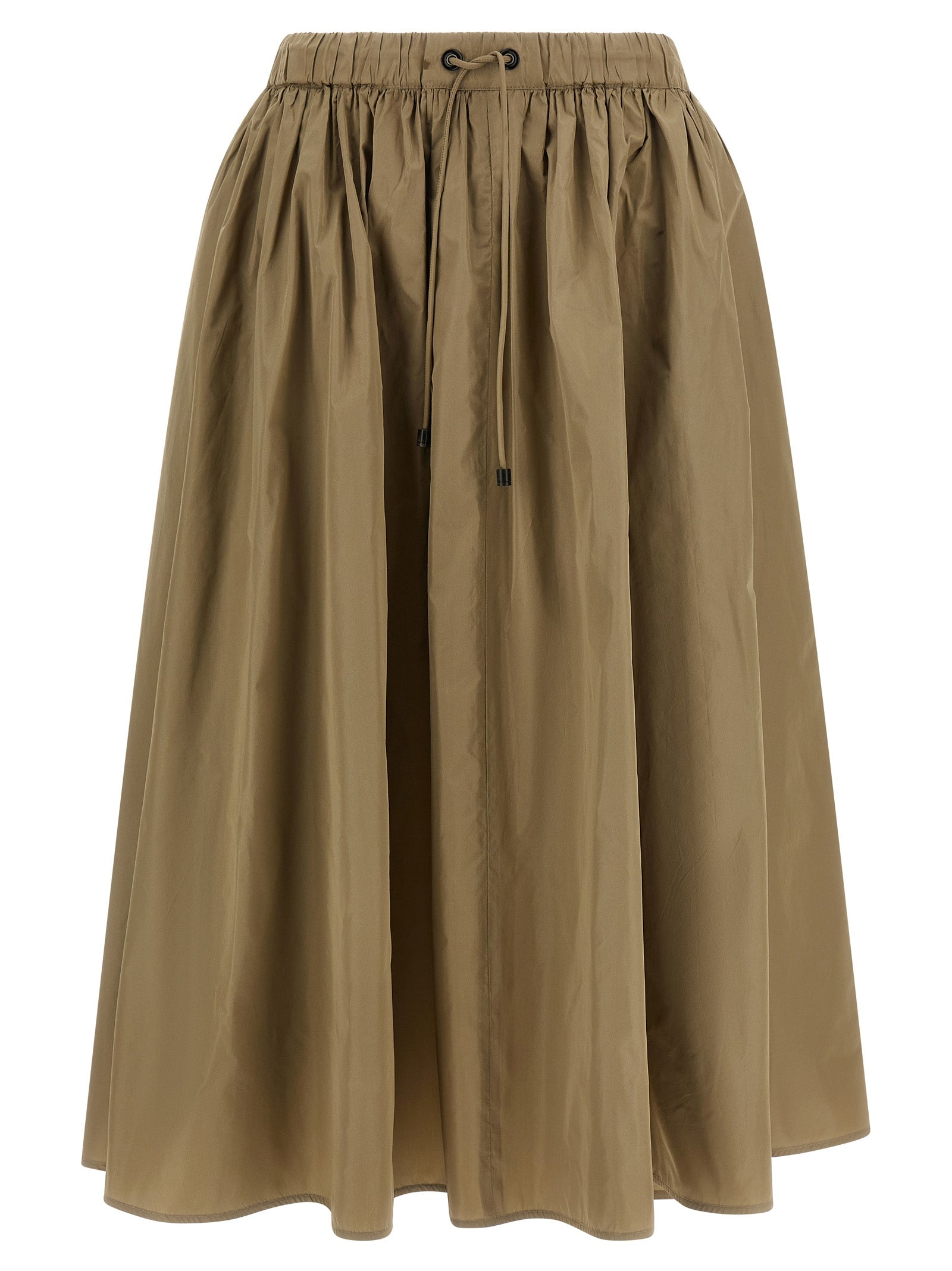 Bicolor Polyester Midi Skirt