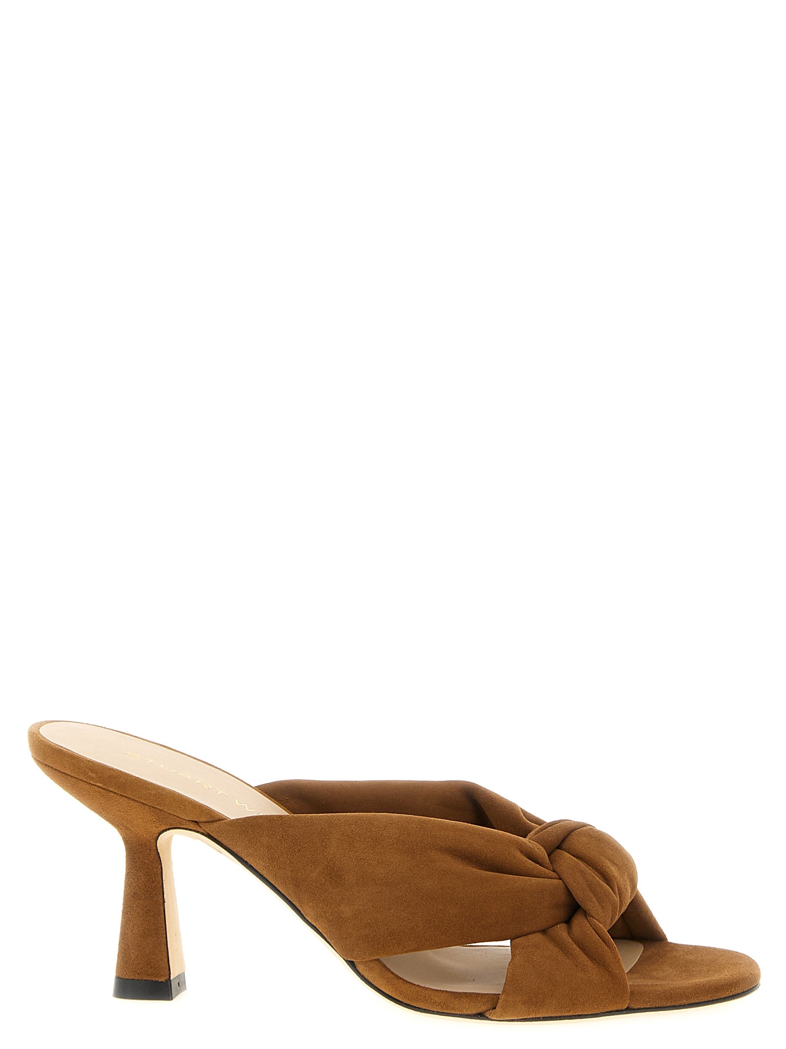 Brown Polyethylene Stiletto Heel Sandals