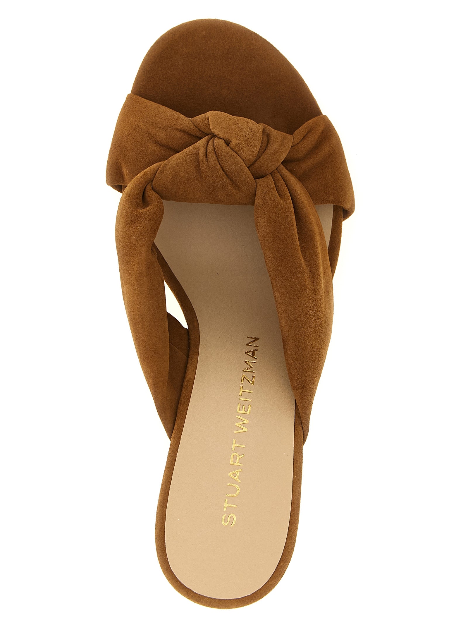 Brown Polyethylene Stiletto Heel Sandals