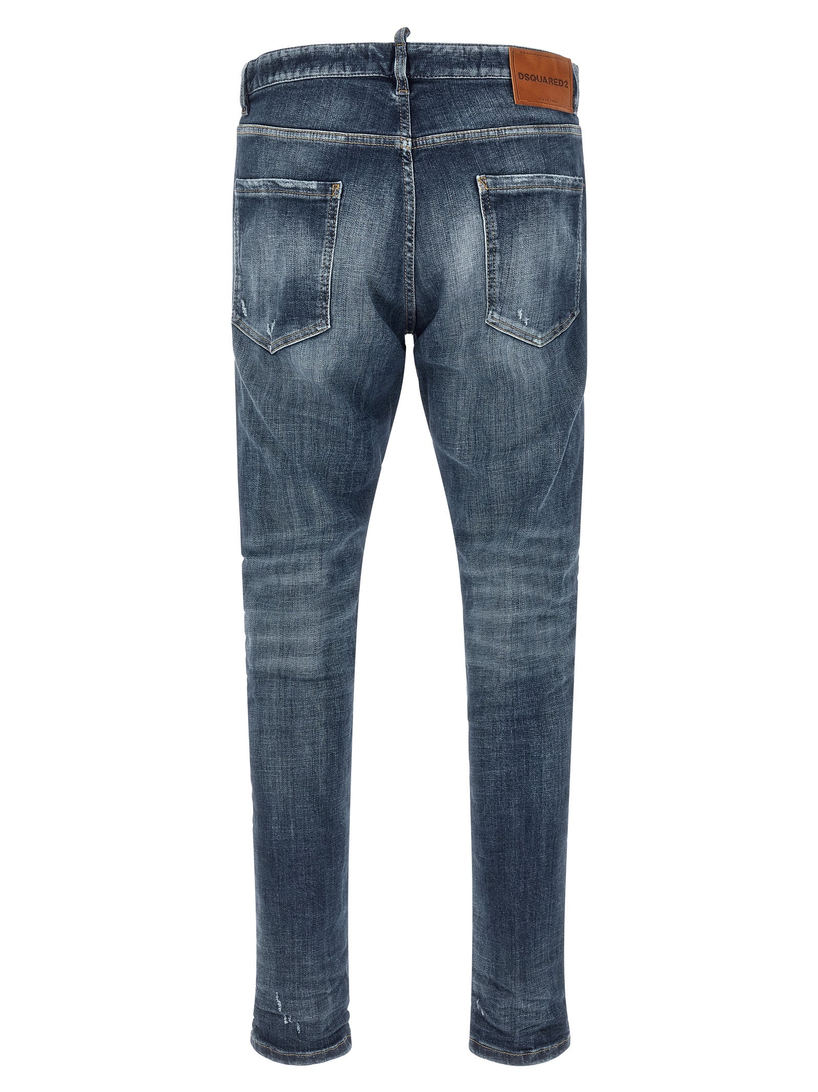 Blue Cotton Slim Fit Jeans