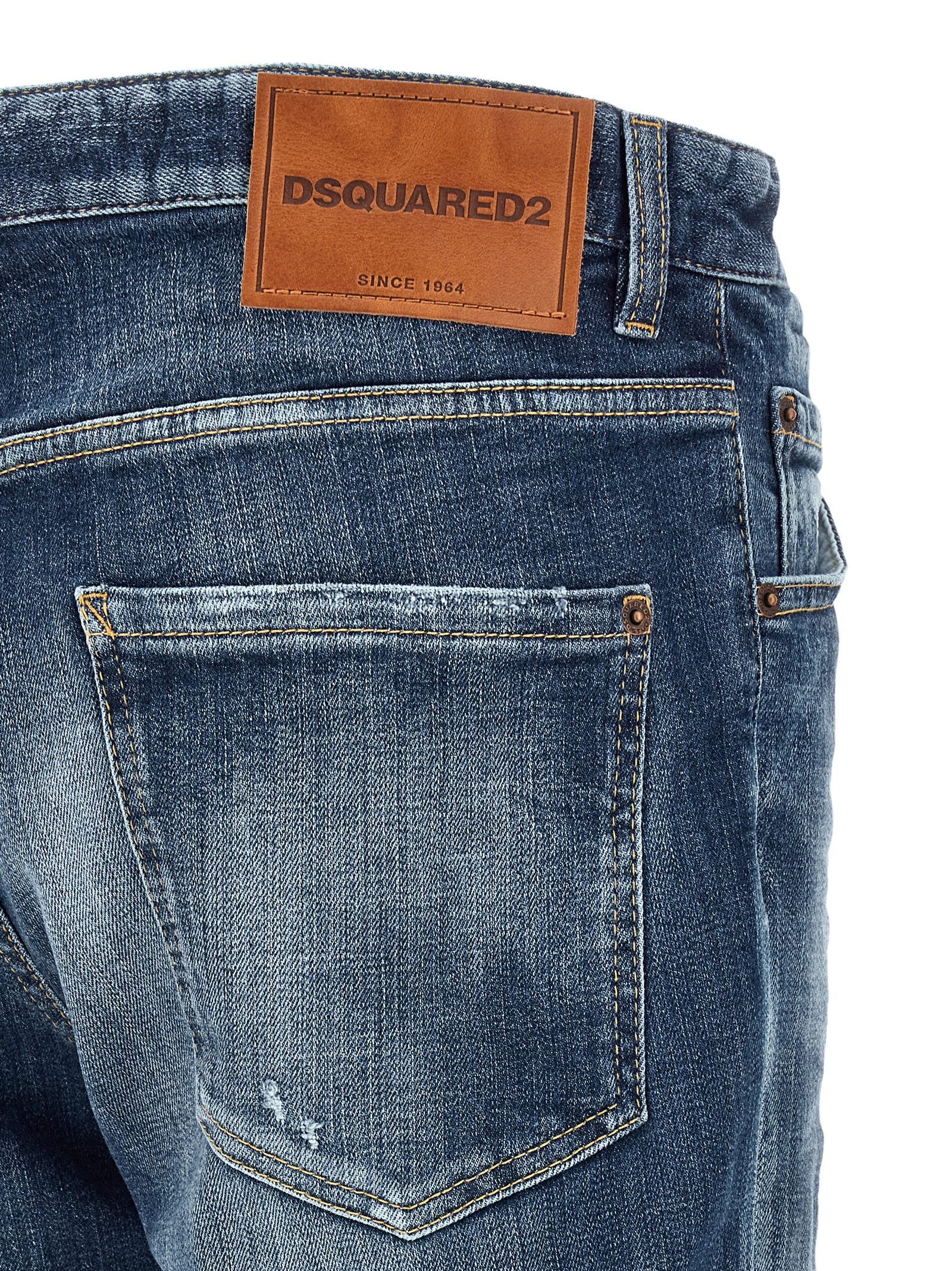 Blue Cotton Slim Fit Jeans