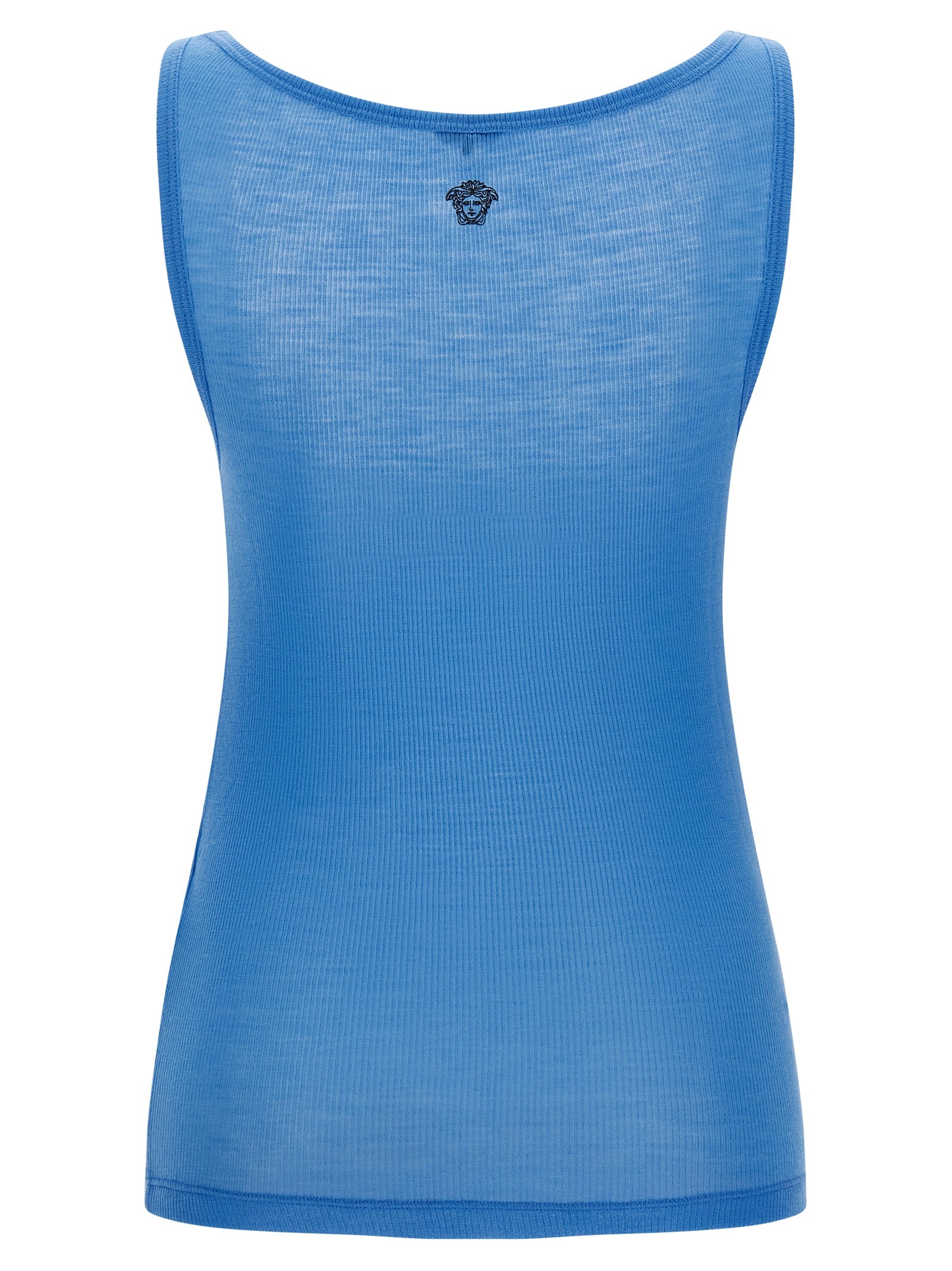 Blue Virgin Wool Tank Tops