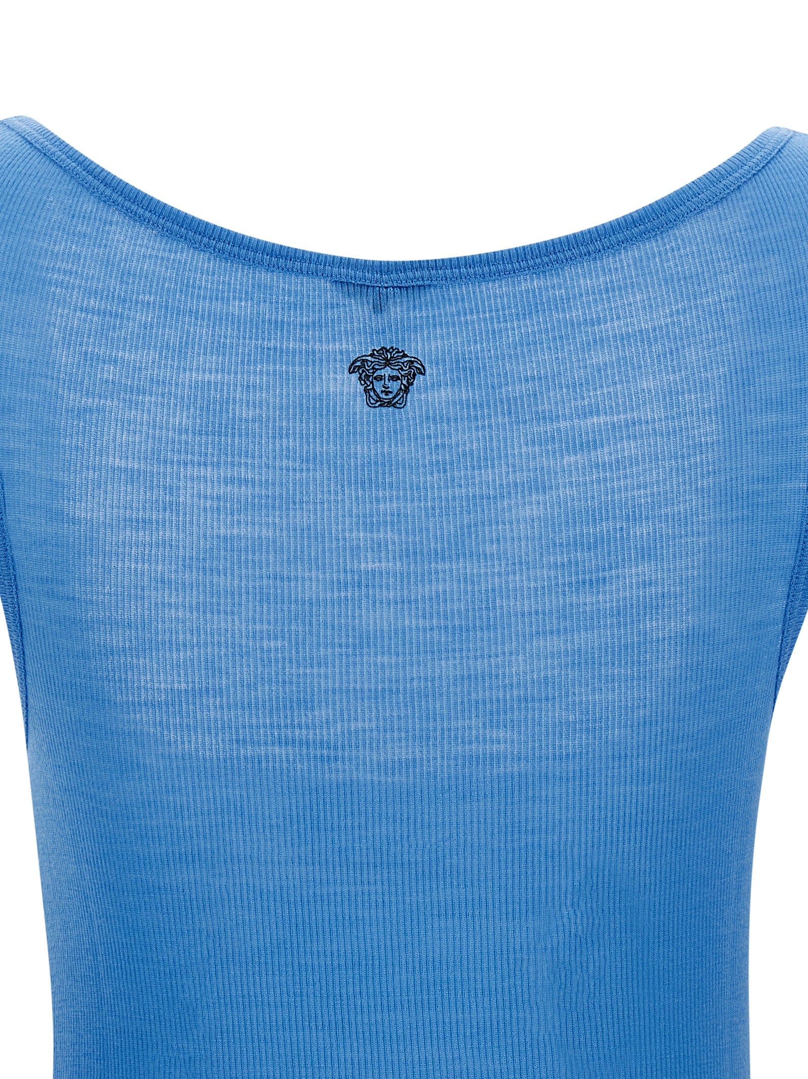 Blue Virgin Wool Tank Tops