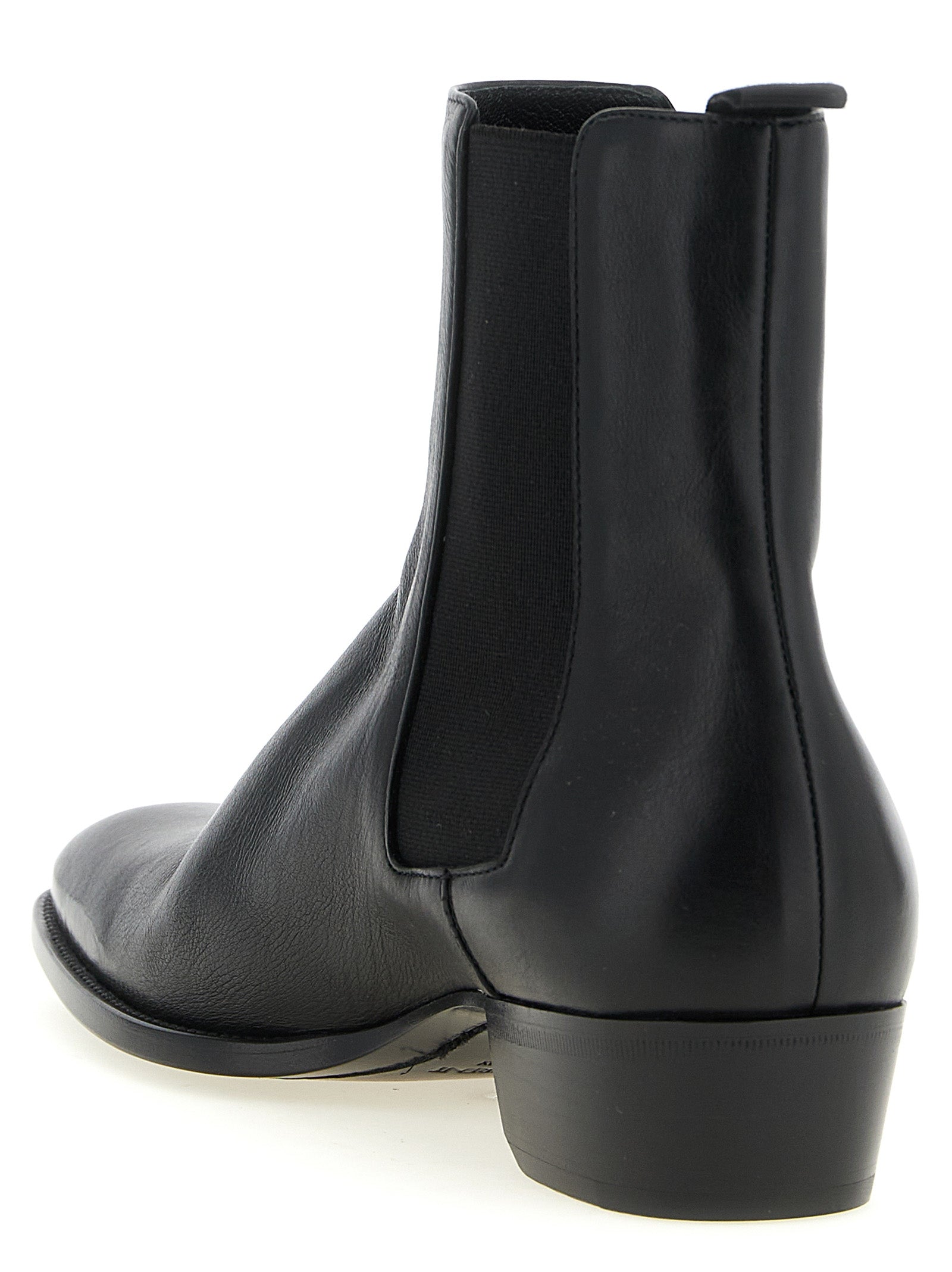 Black Calfskin Chelsea Boots