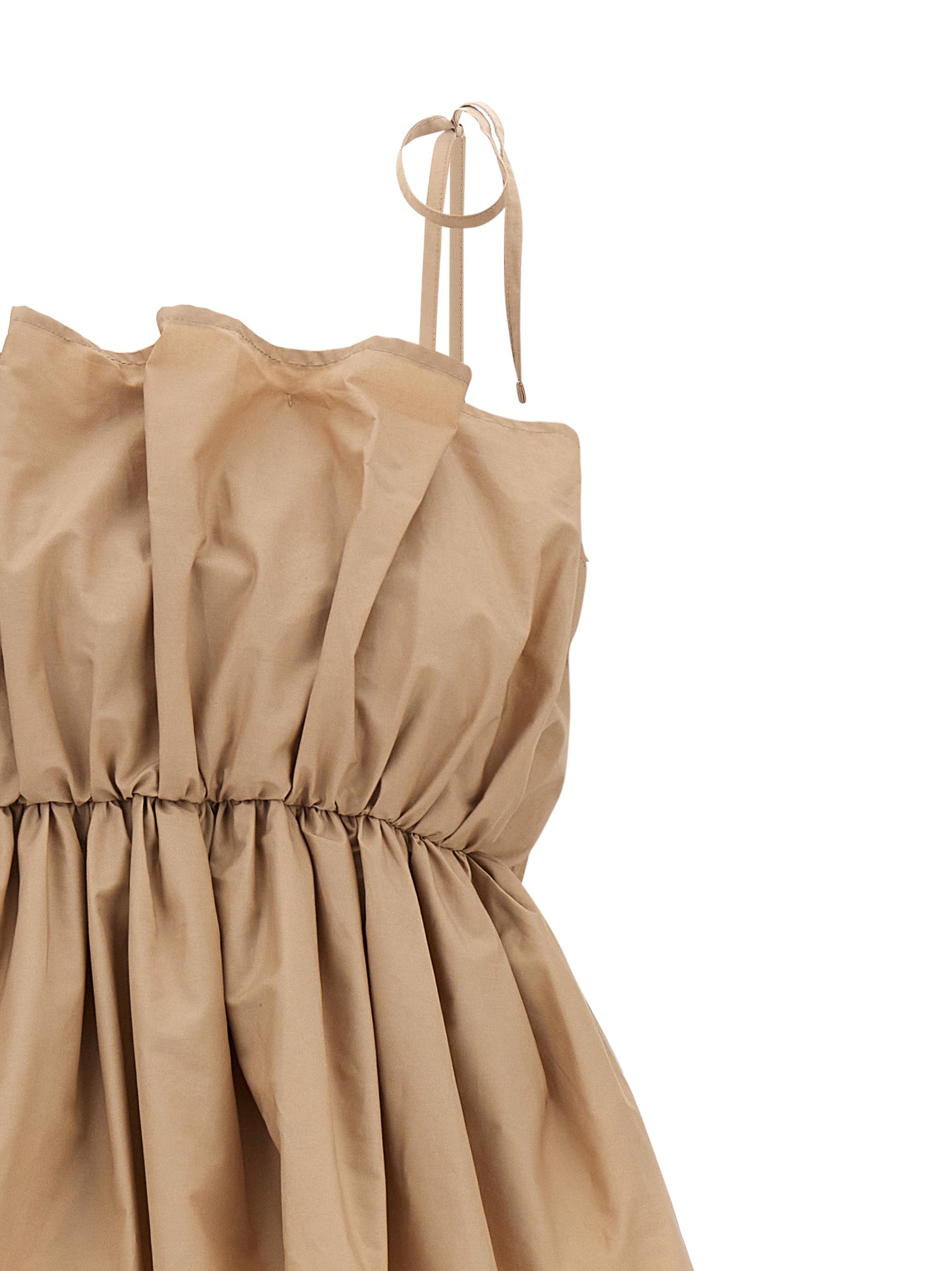 Beige Cotton Long Dress