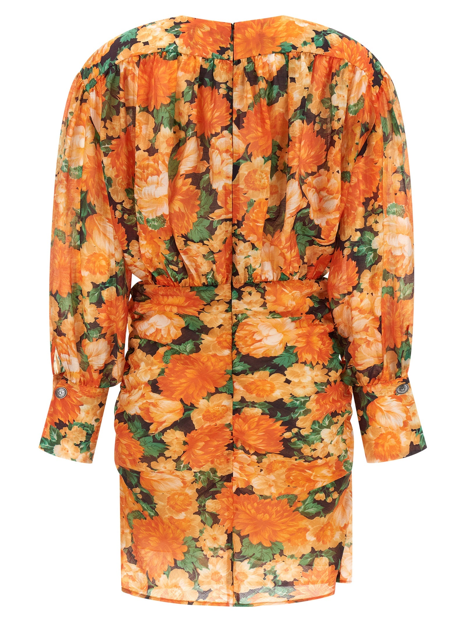 Orange Lyocell Short Dress