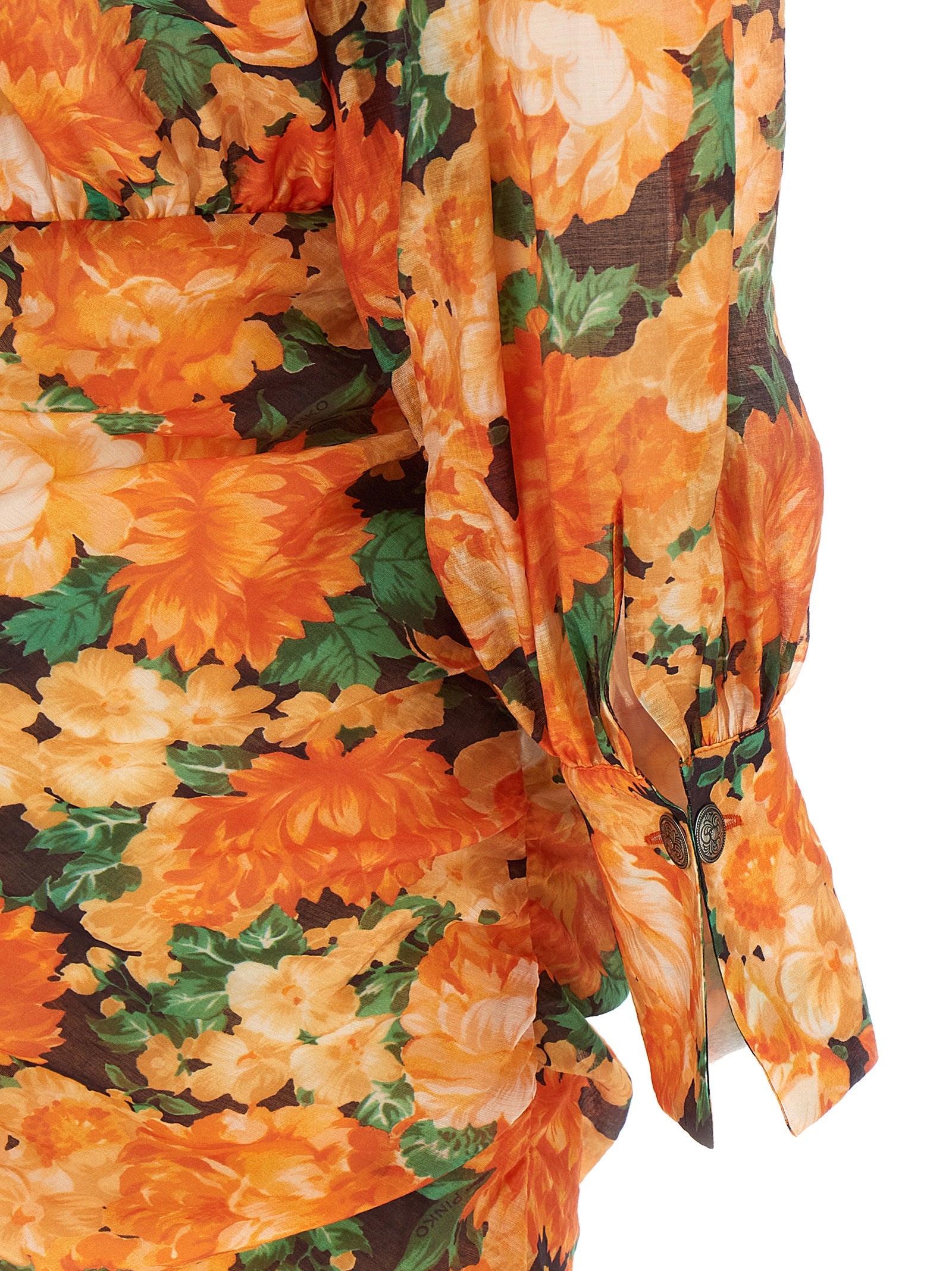 Orange Lyocell Short Dress