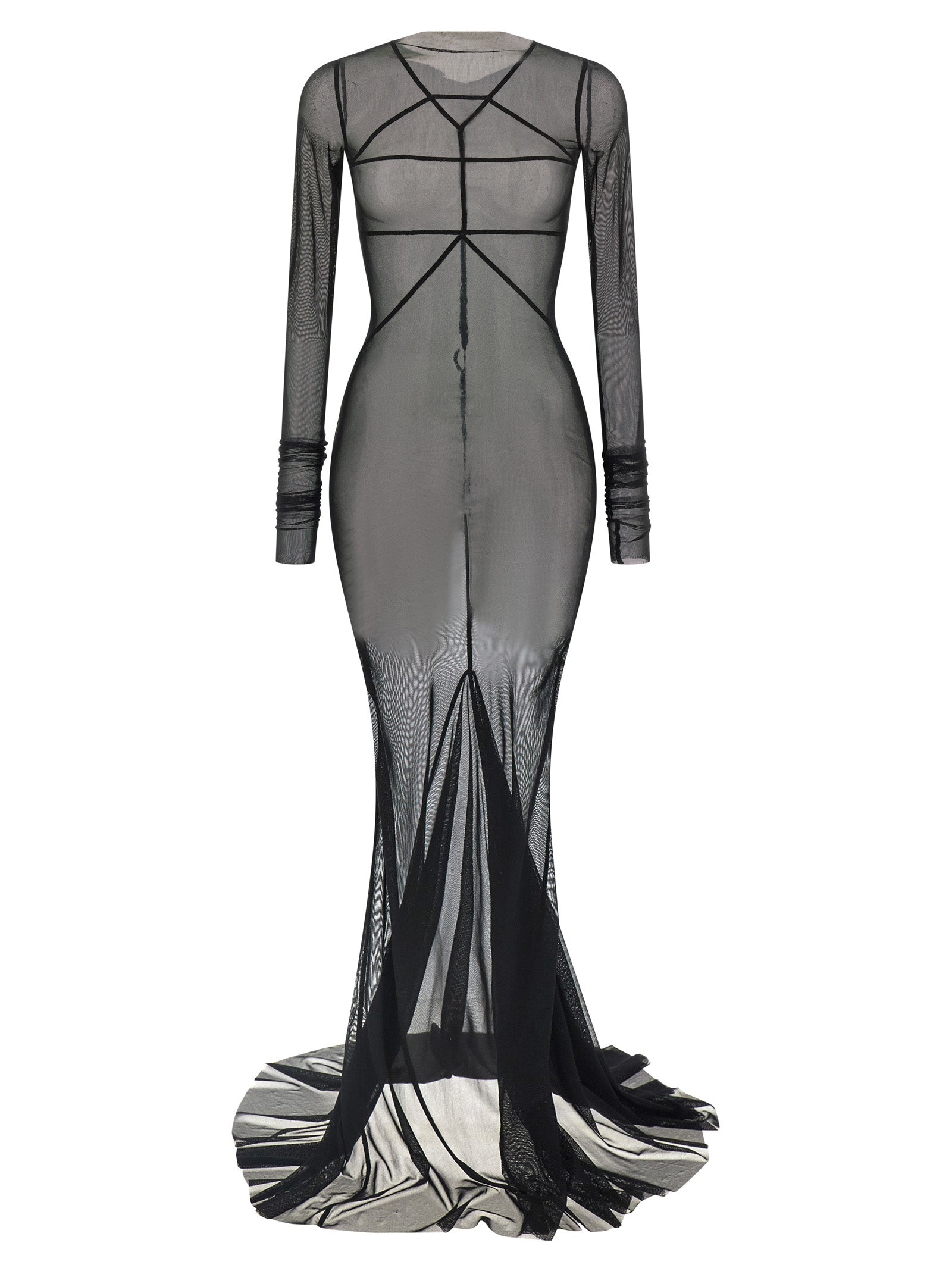 Black Nylon Long Dress