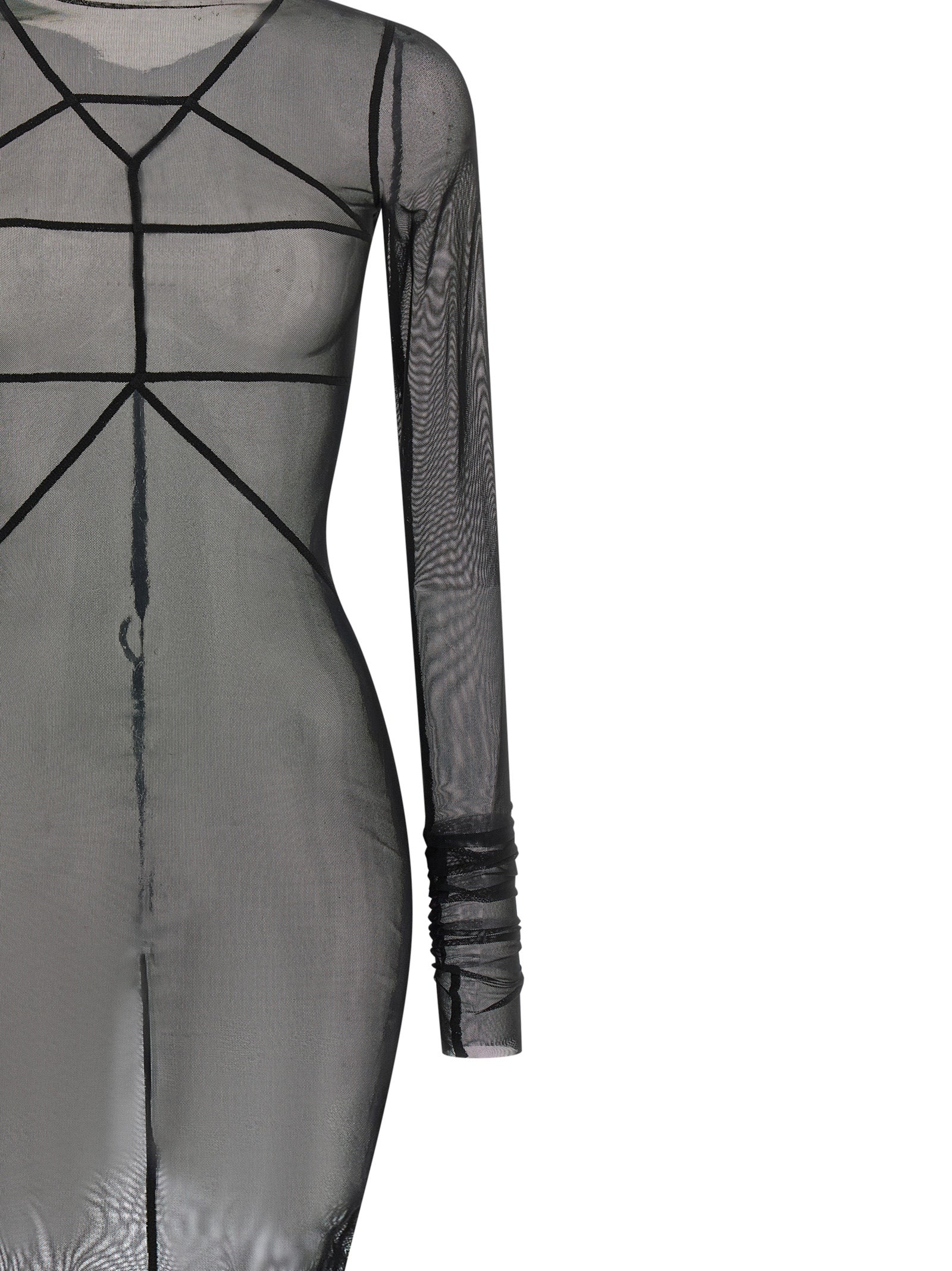 Black Nylon Long Dress