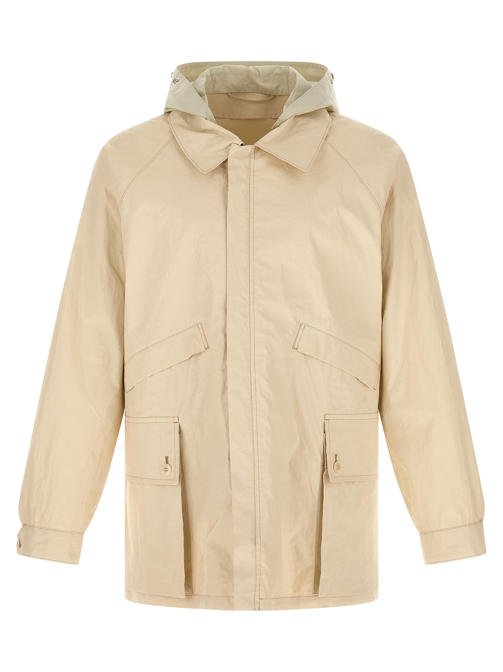 Beige Linen Shell Jacket