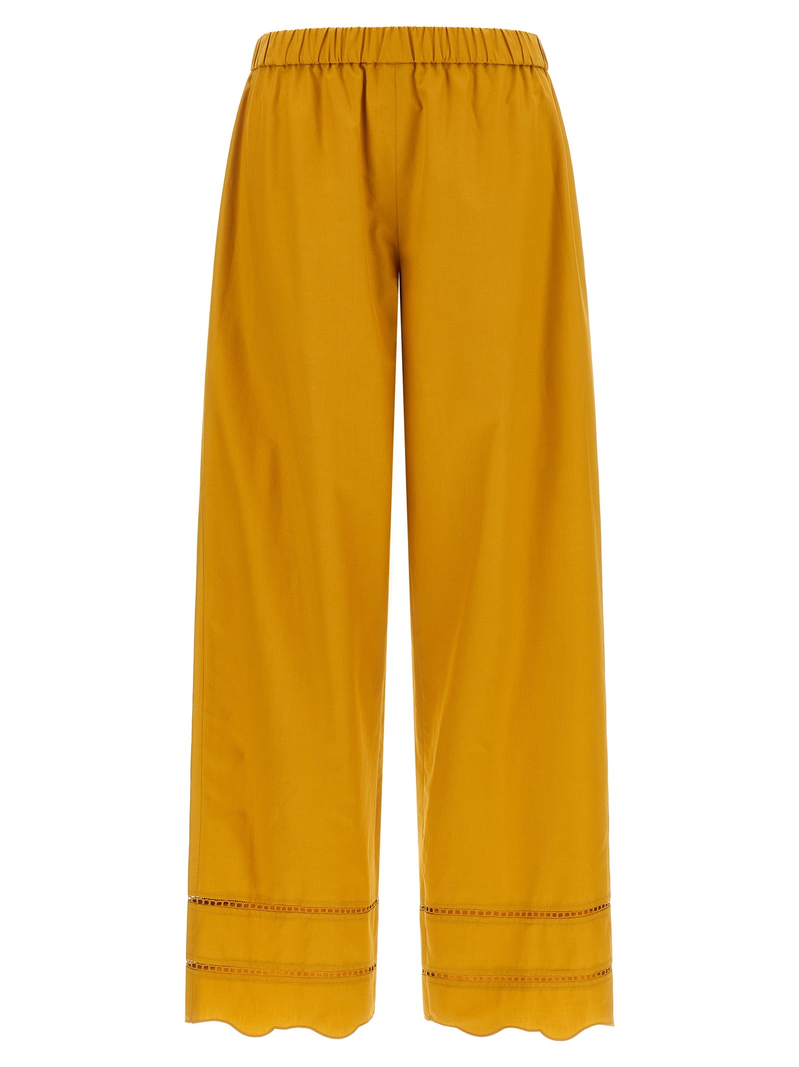 Bicolor Cotton Casual Pants