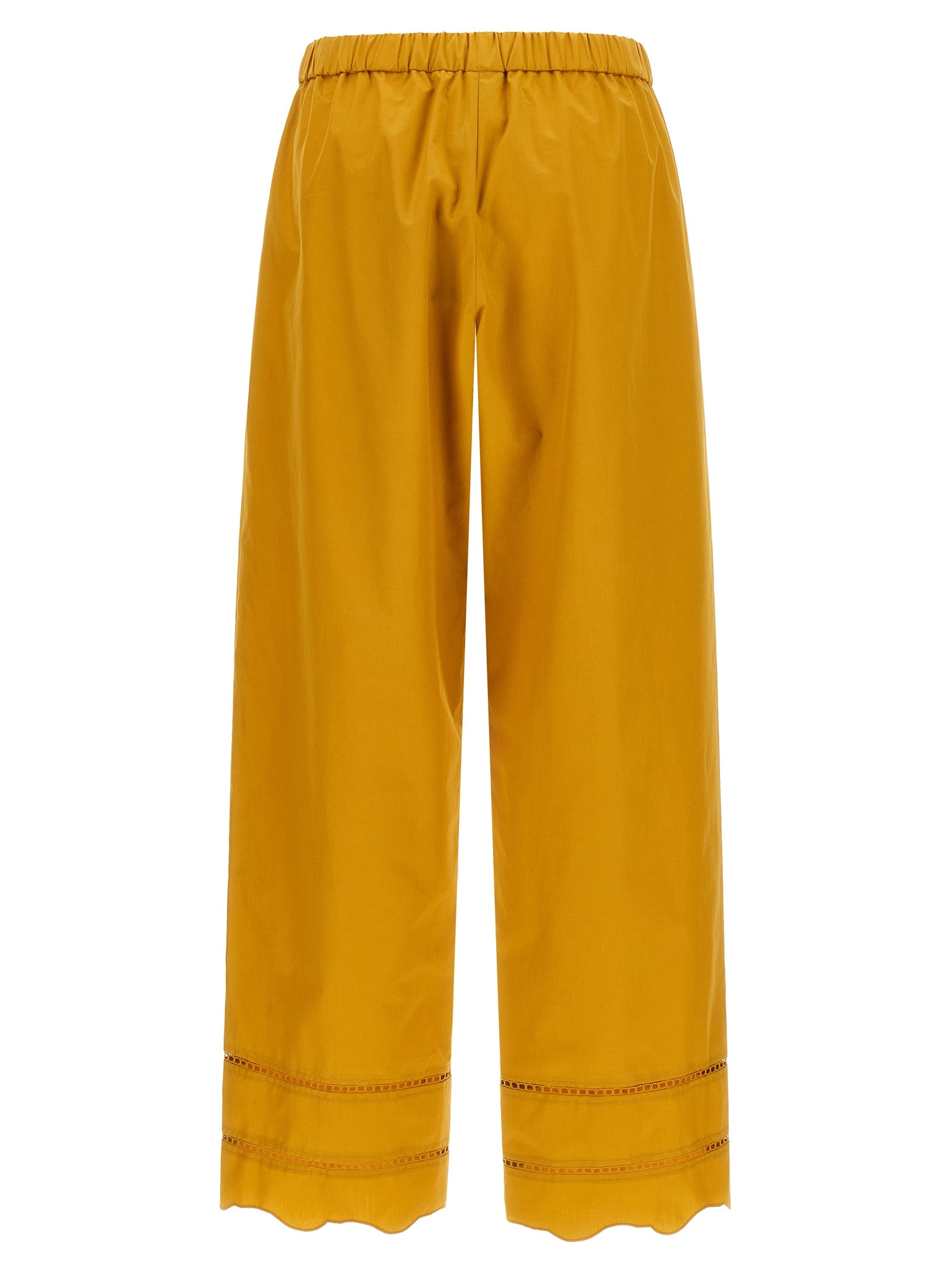 Bicolor Cotton Casual Pants