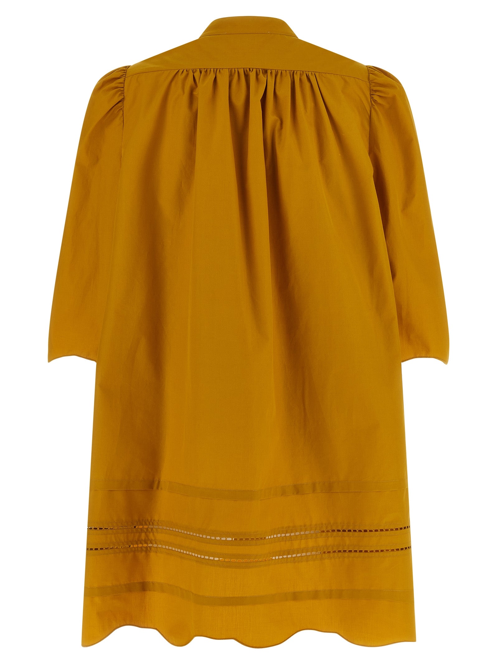 Bicolor Cotton Short Dress