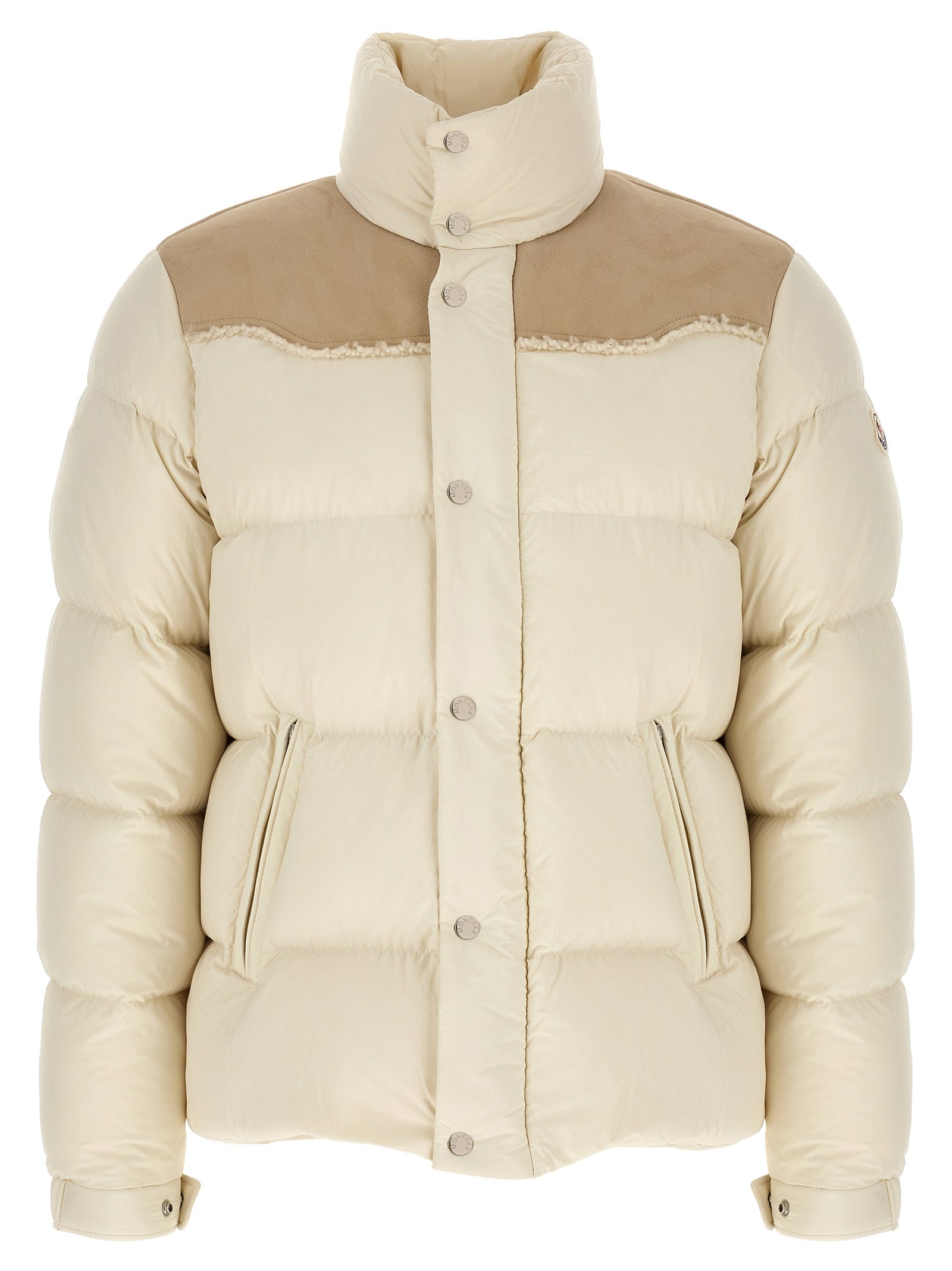 Beige Polyamide Full-Length Jacket
