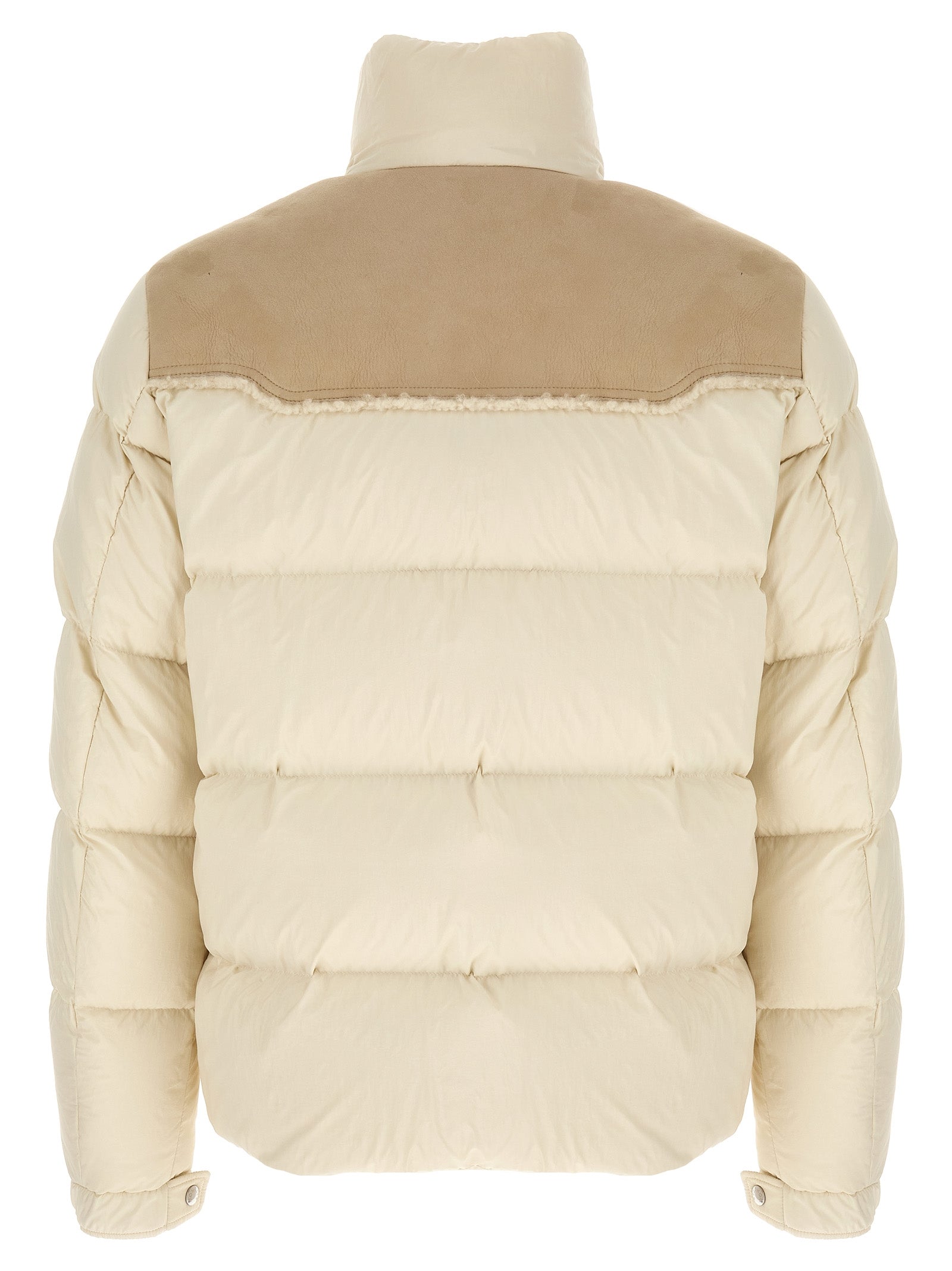 Beige Polyamide Full-Length Jacket