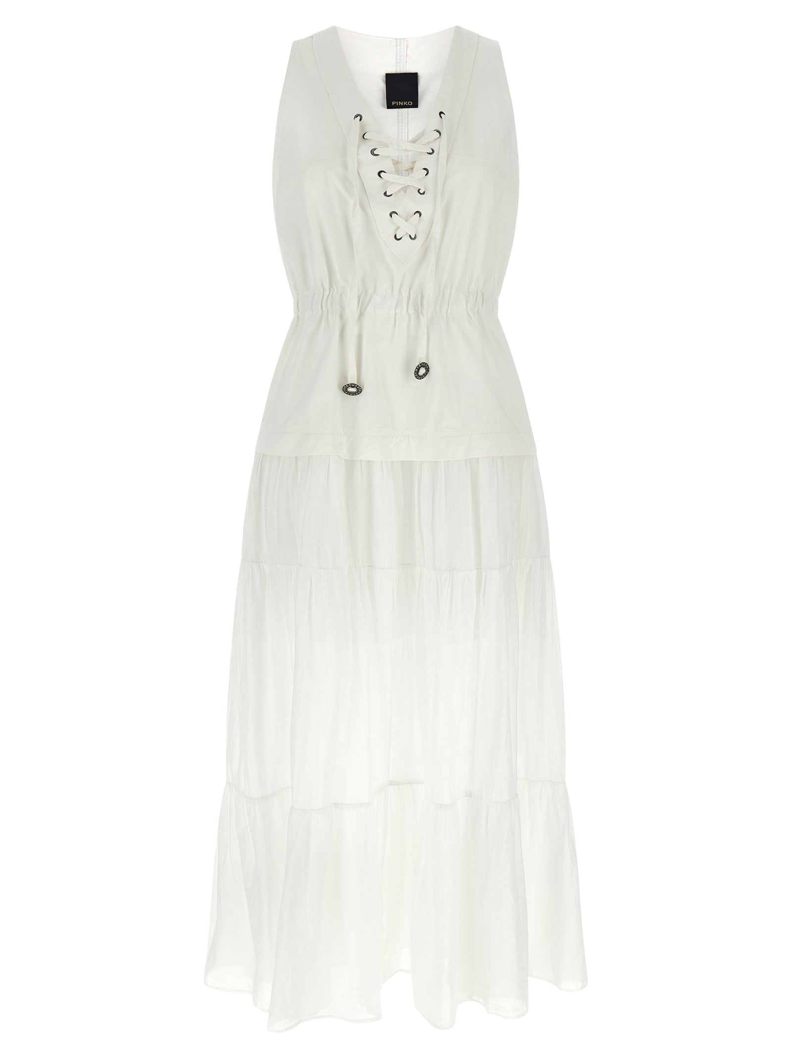 White Cotton Long Dress