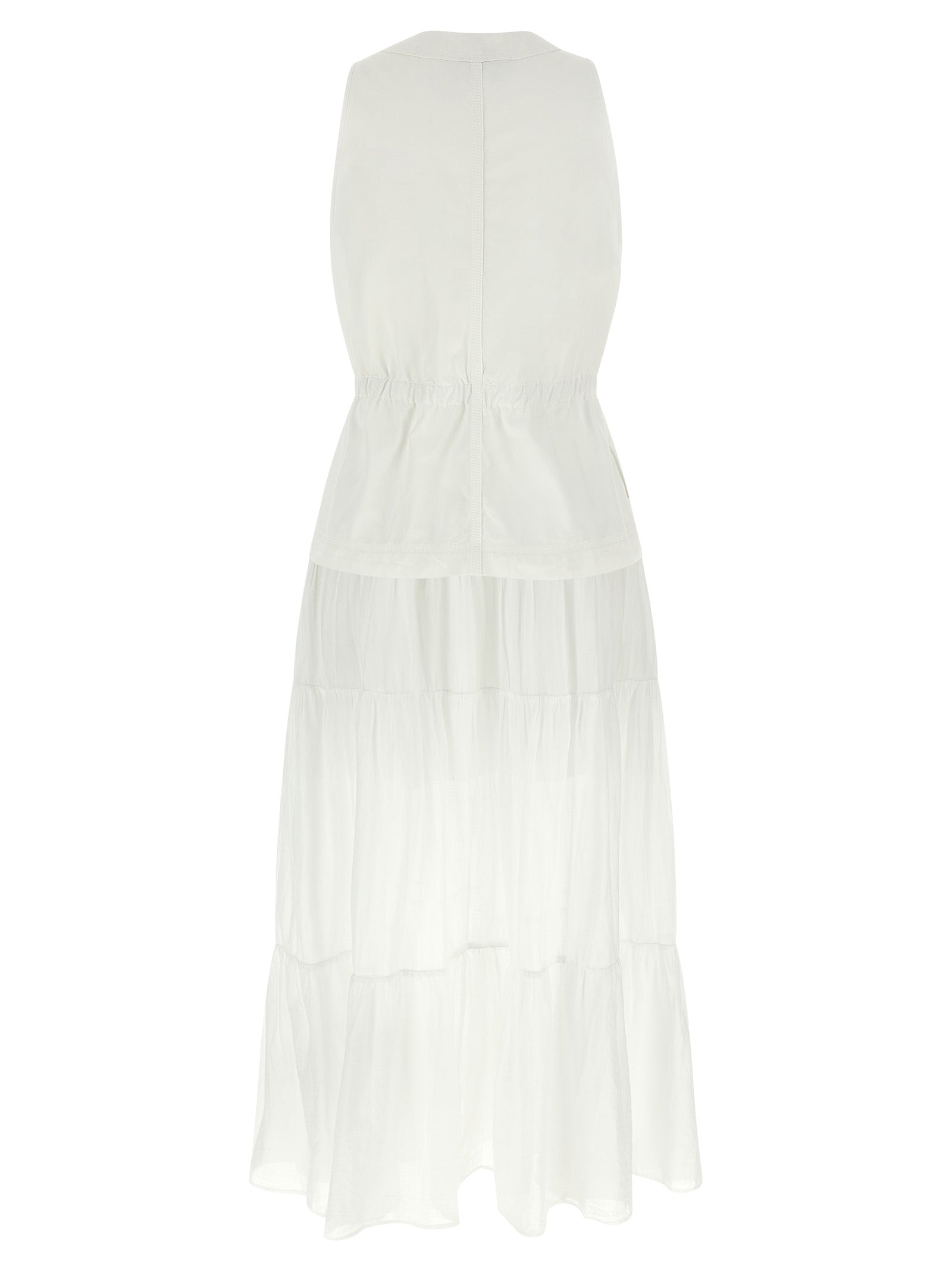 White Cotton Long Dress