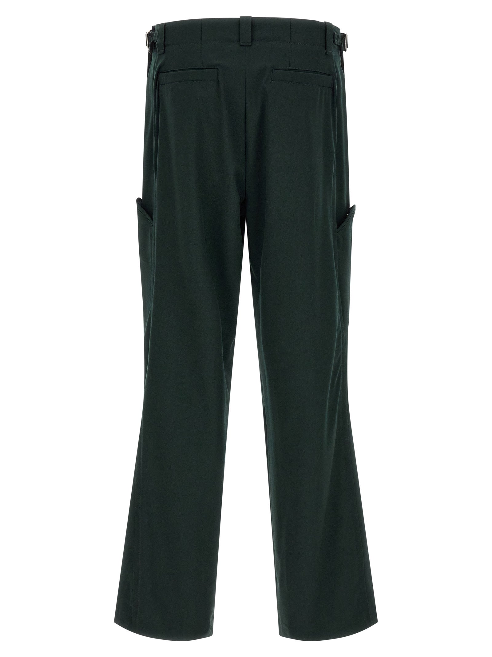 Bicolor Virgin Wool Casual Pants