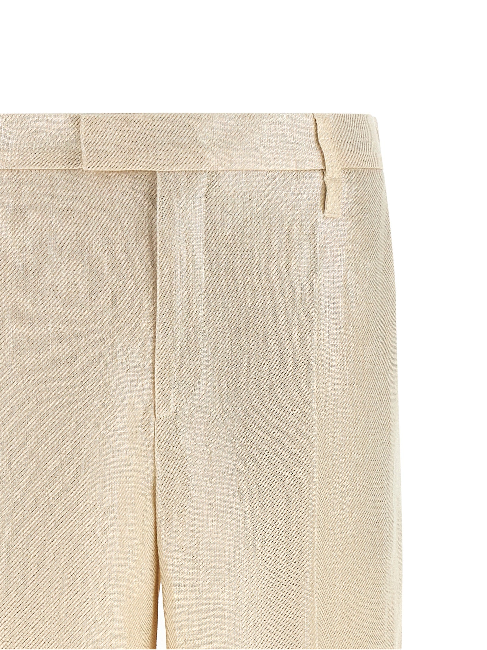Gold Linen Casual Pants