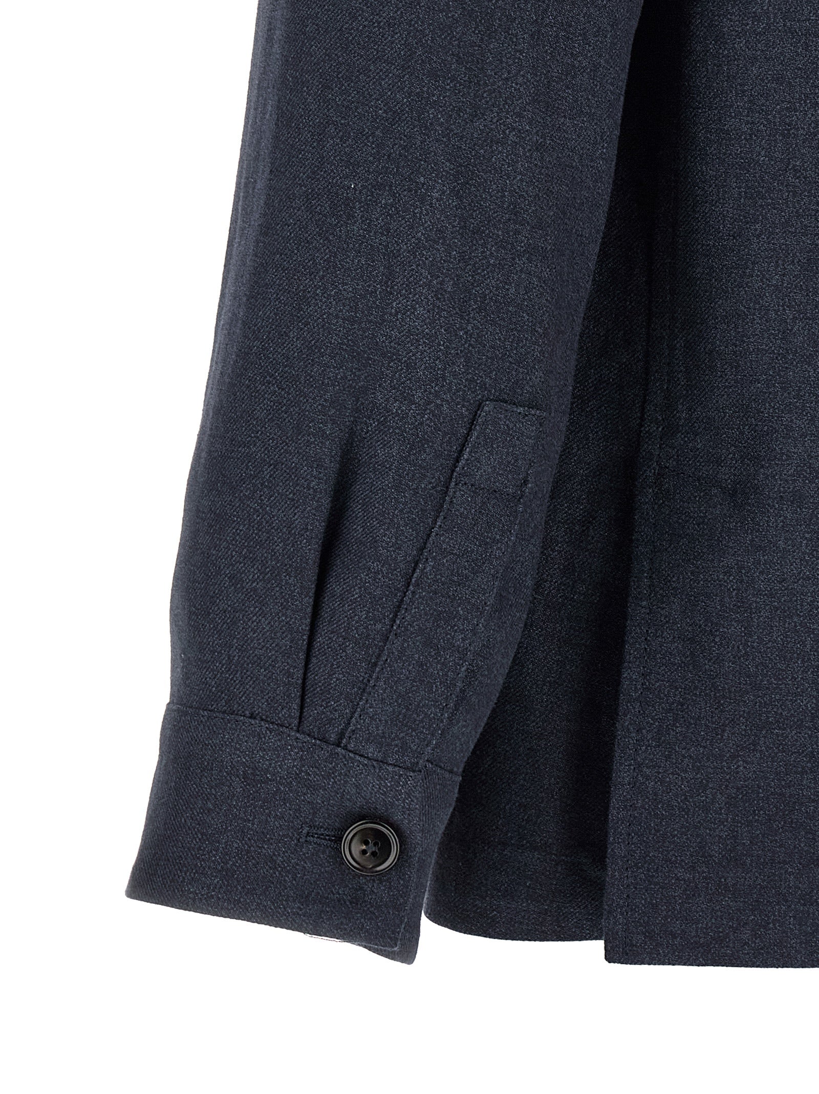Blue Linen Full-Length Jacket
