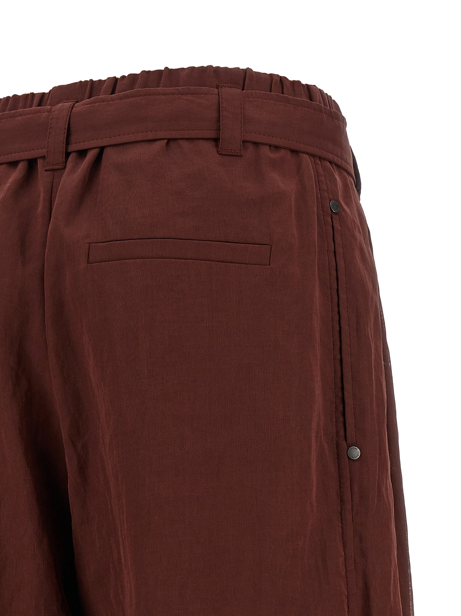 Bordeaux Cotton Flared Pants