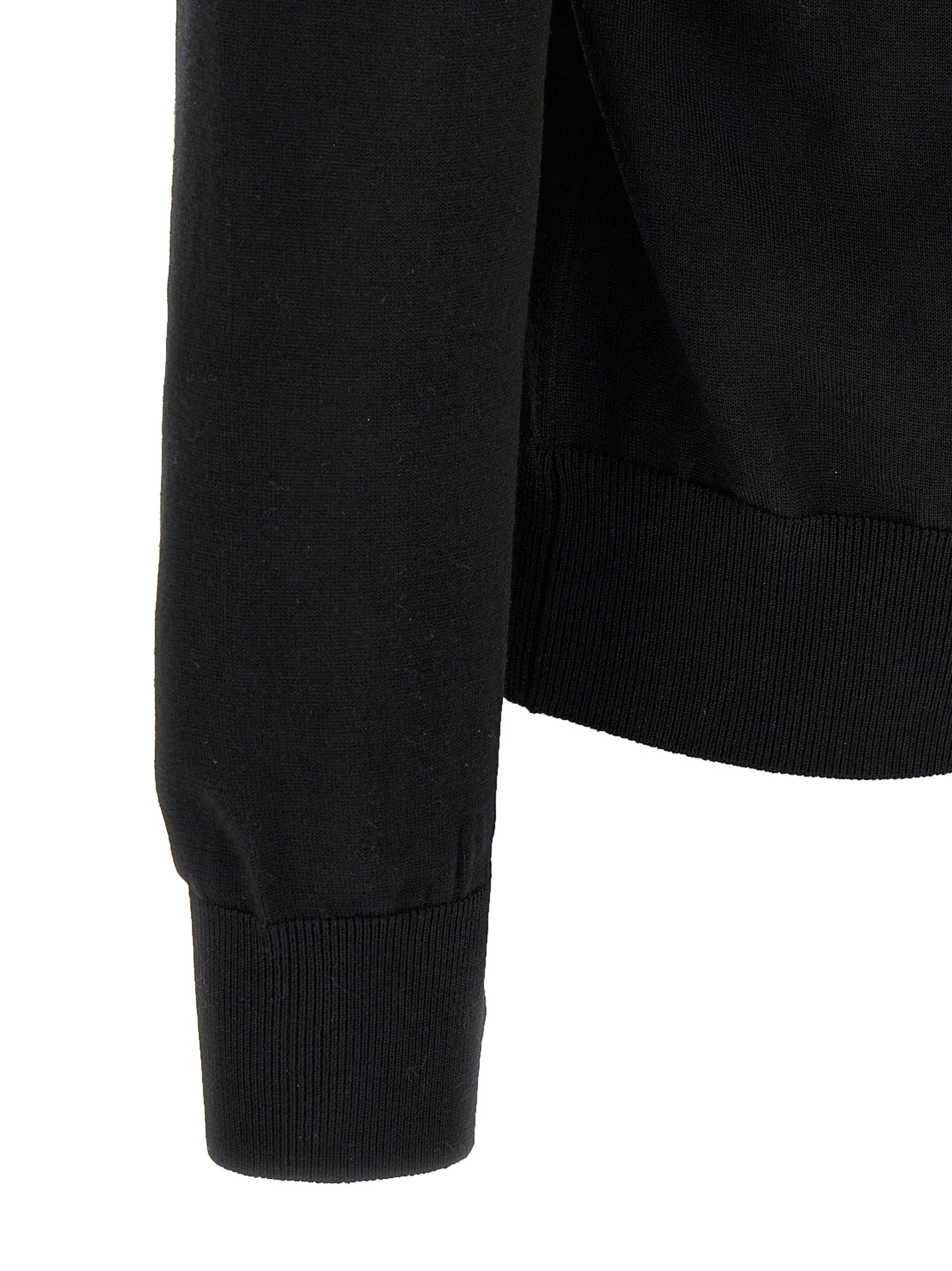 Black Virgin Wool Cardigan