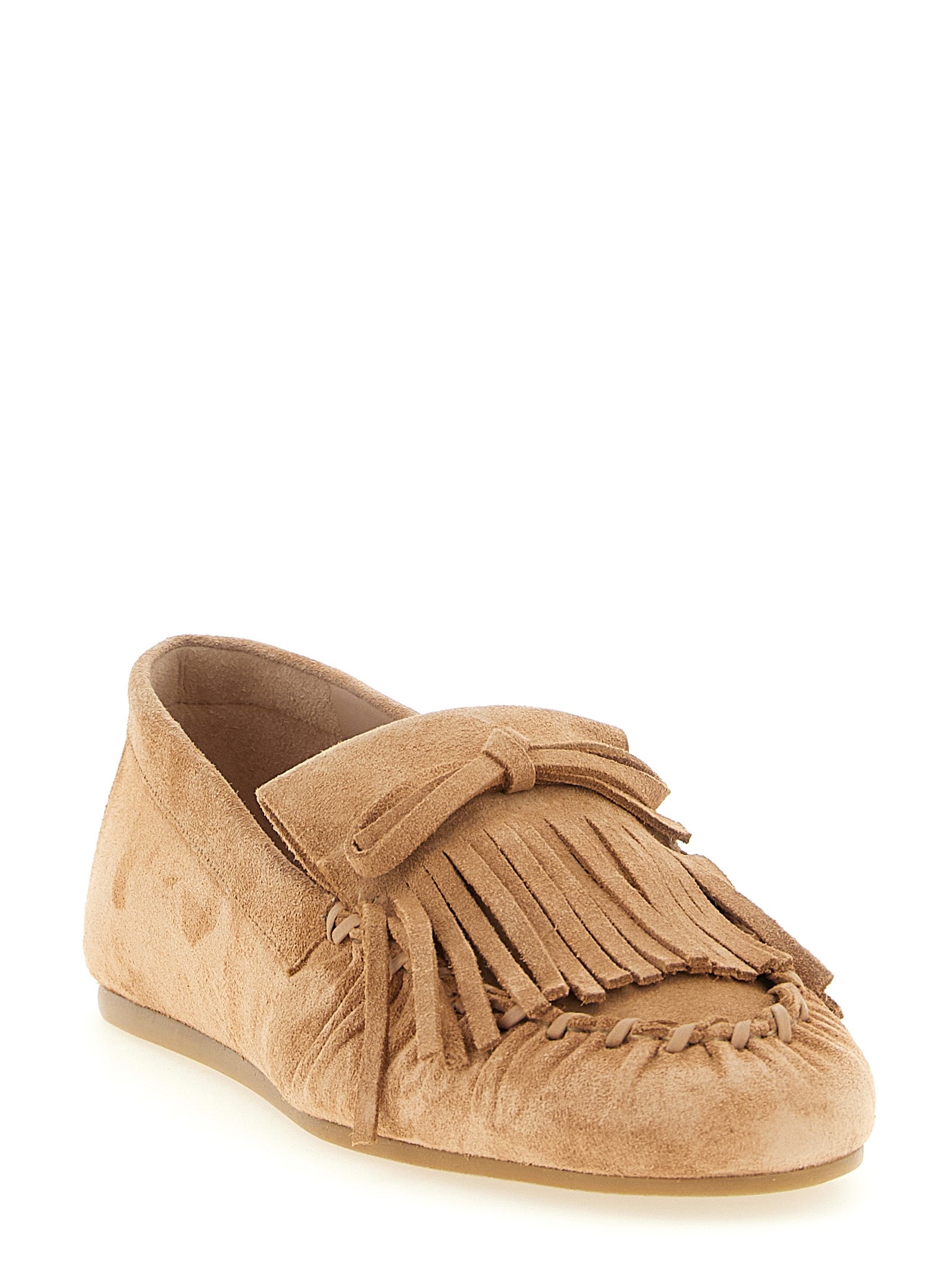 Brown Calfskin Slip-On Loafers
