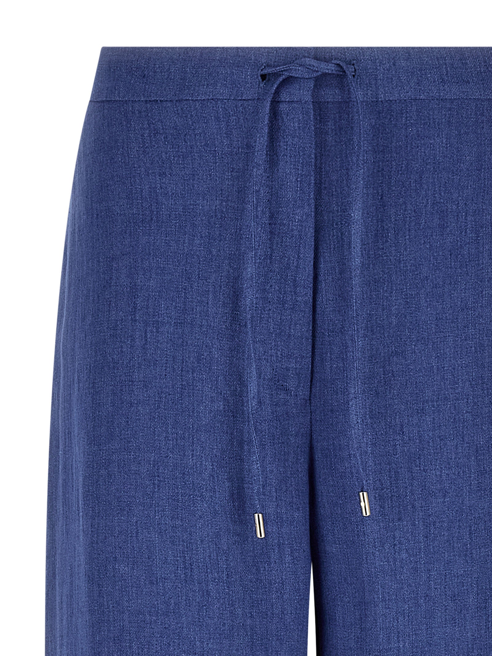 Blue Linen Casual Pants